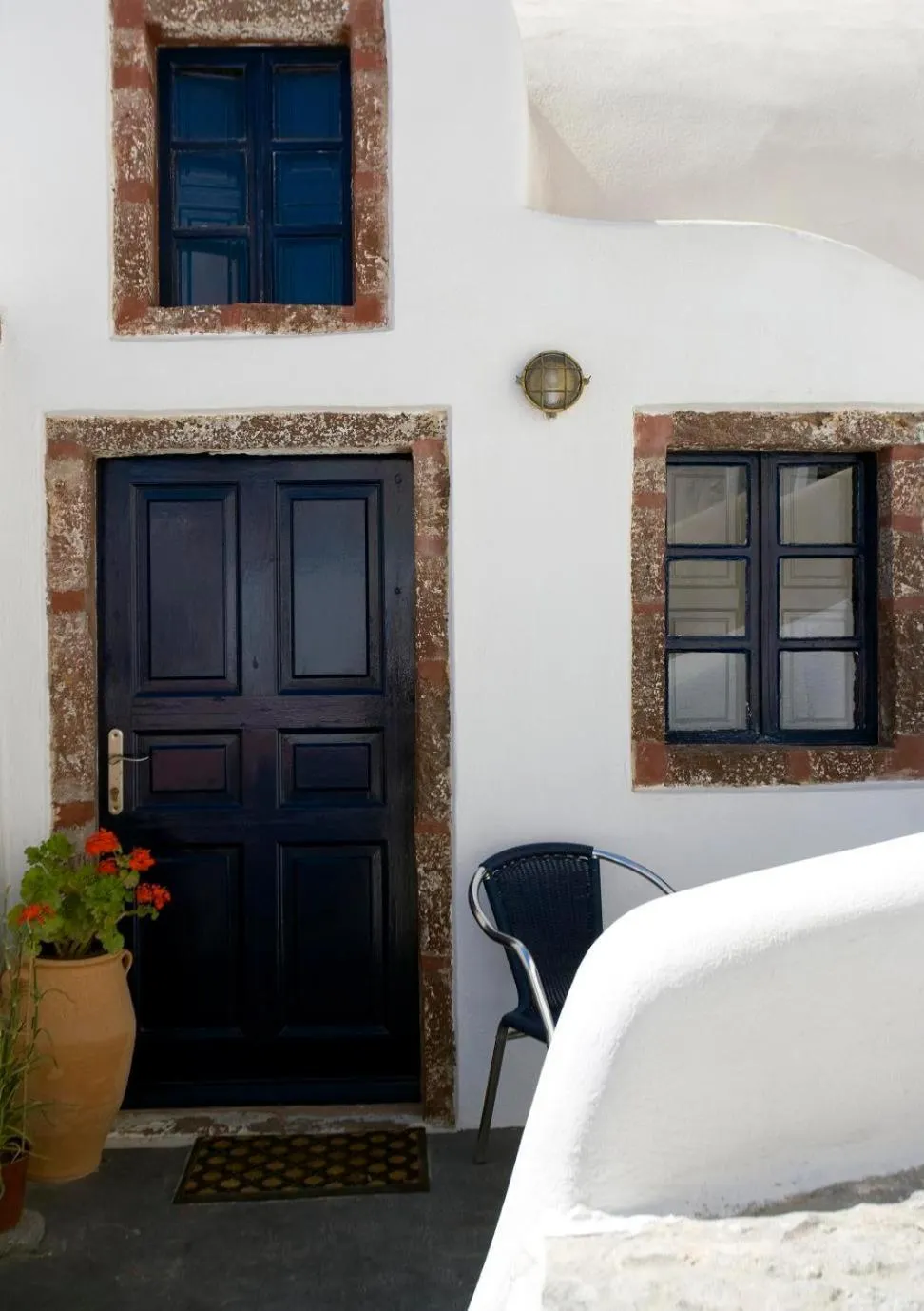Facade/entrance in Fotinos Houses