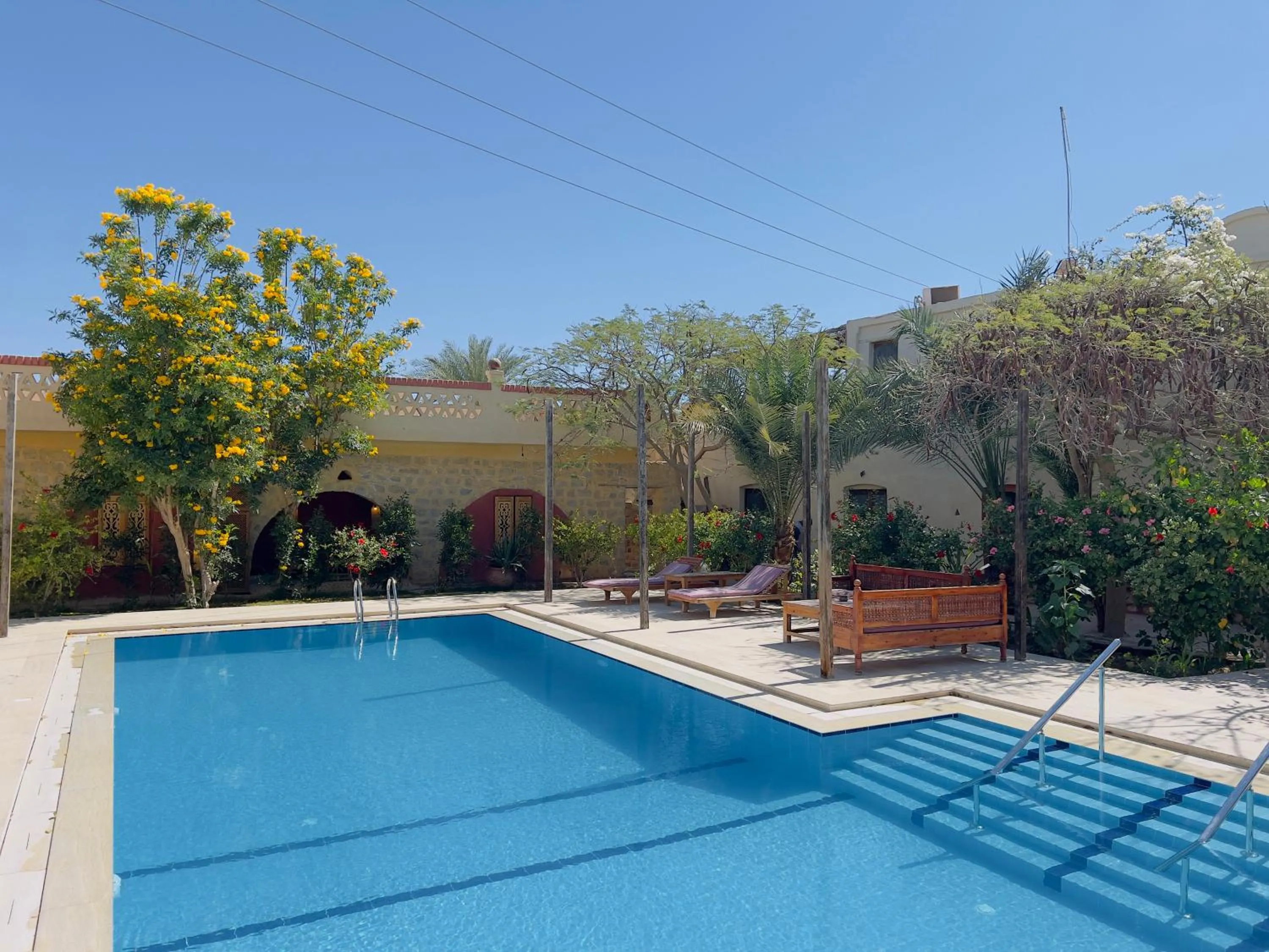 Swimming pool in Zad El Mosafer Guest House