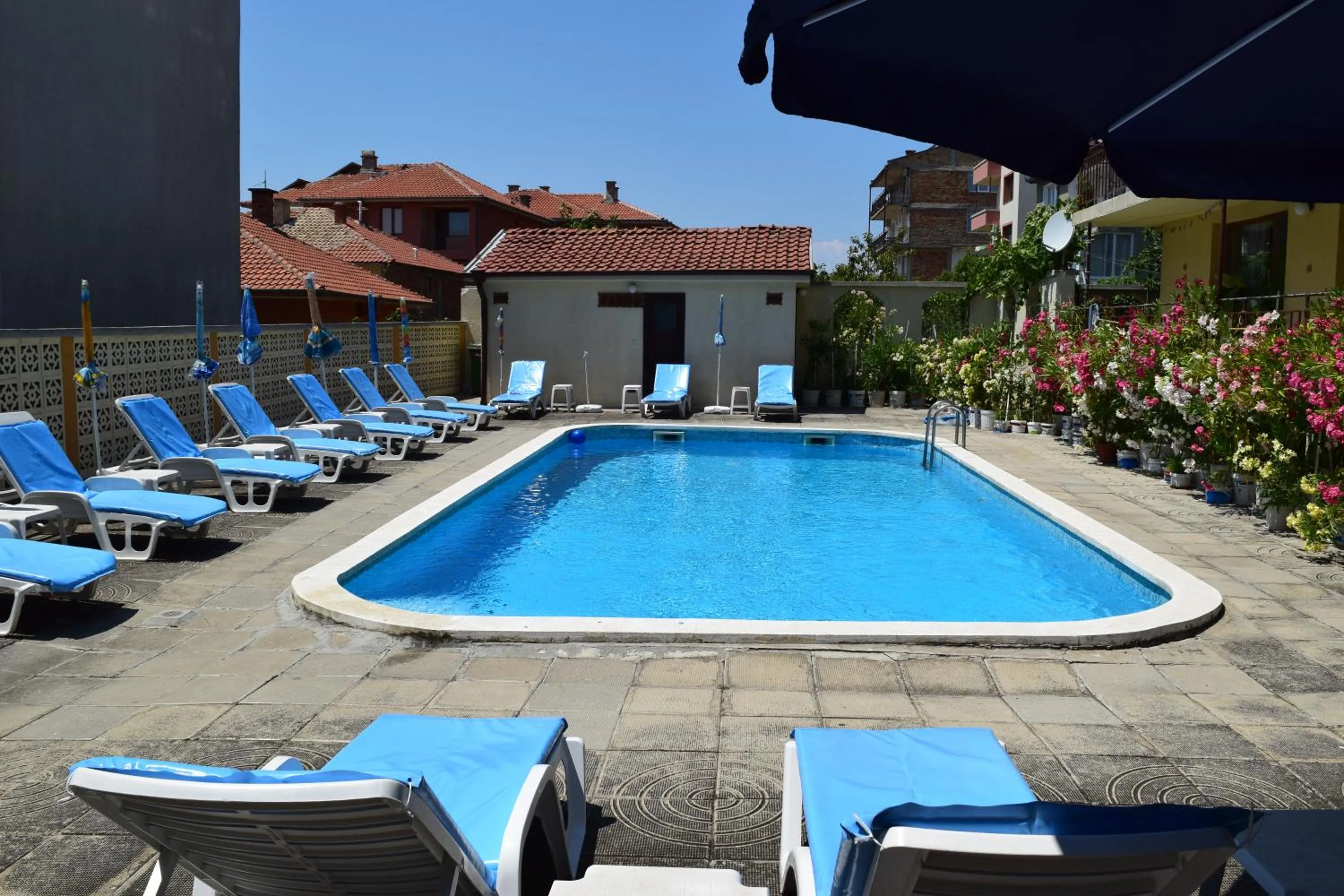 Pool view in Family Hotel Chris