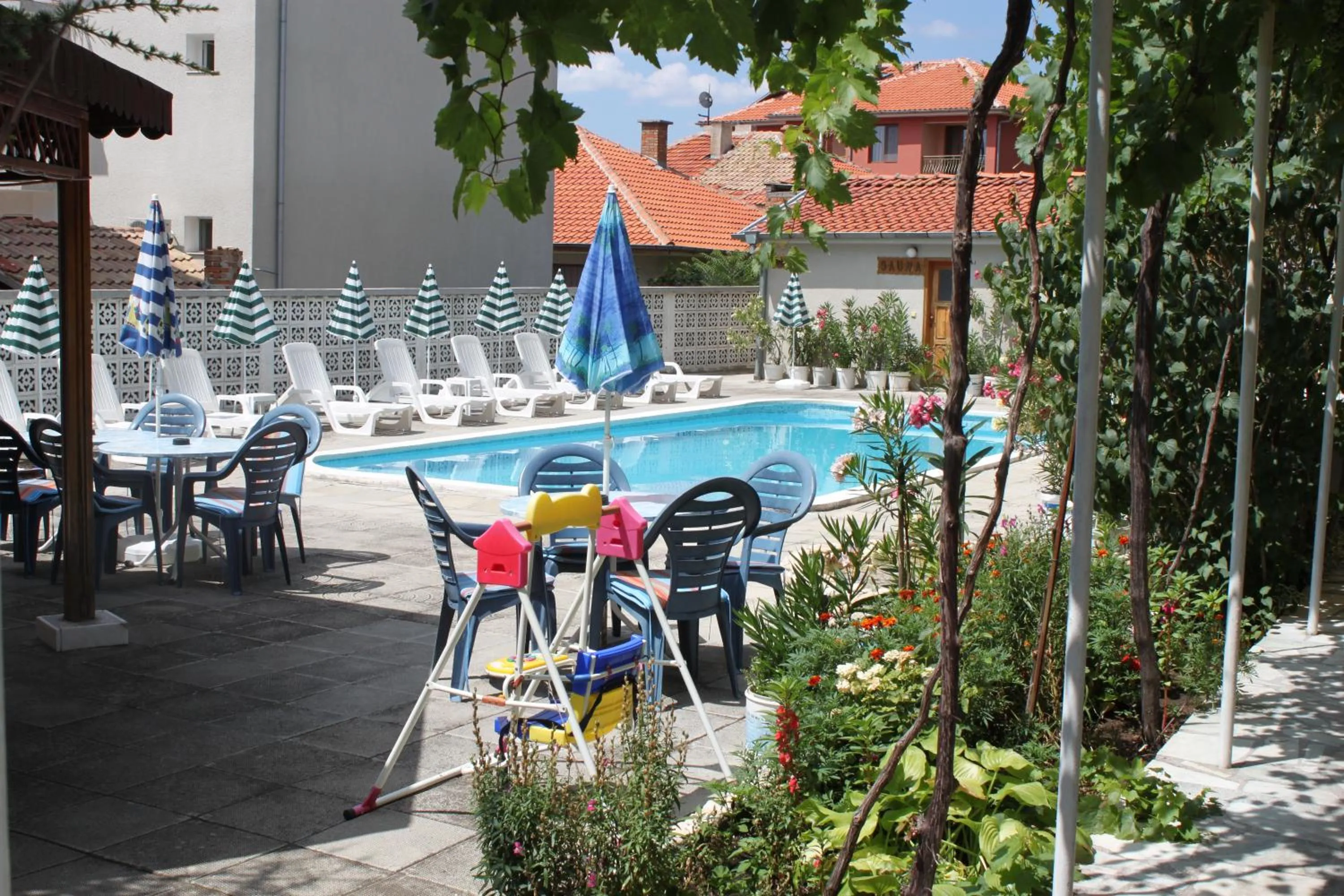 Pool view in Family Hotel Chris