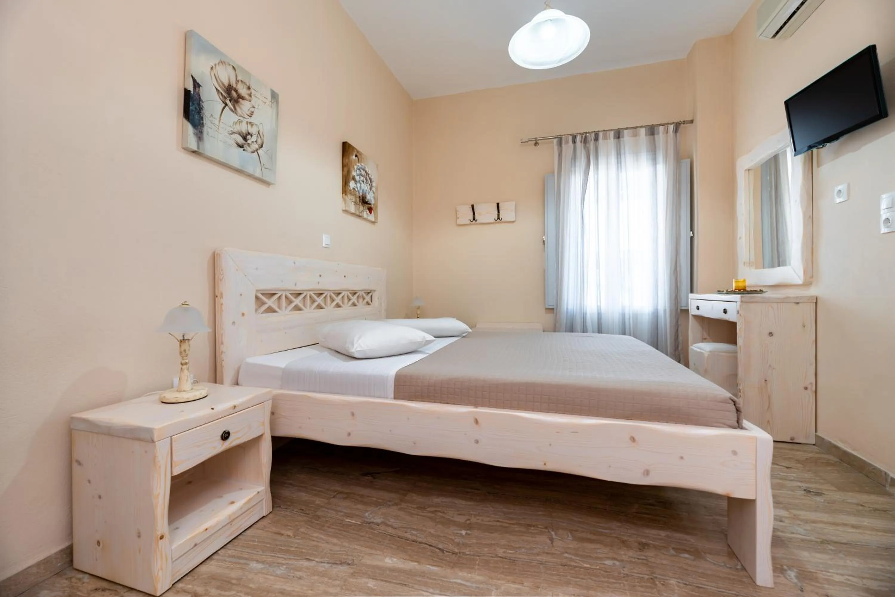 Bedroom, Bed in Villa Aegeon