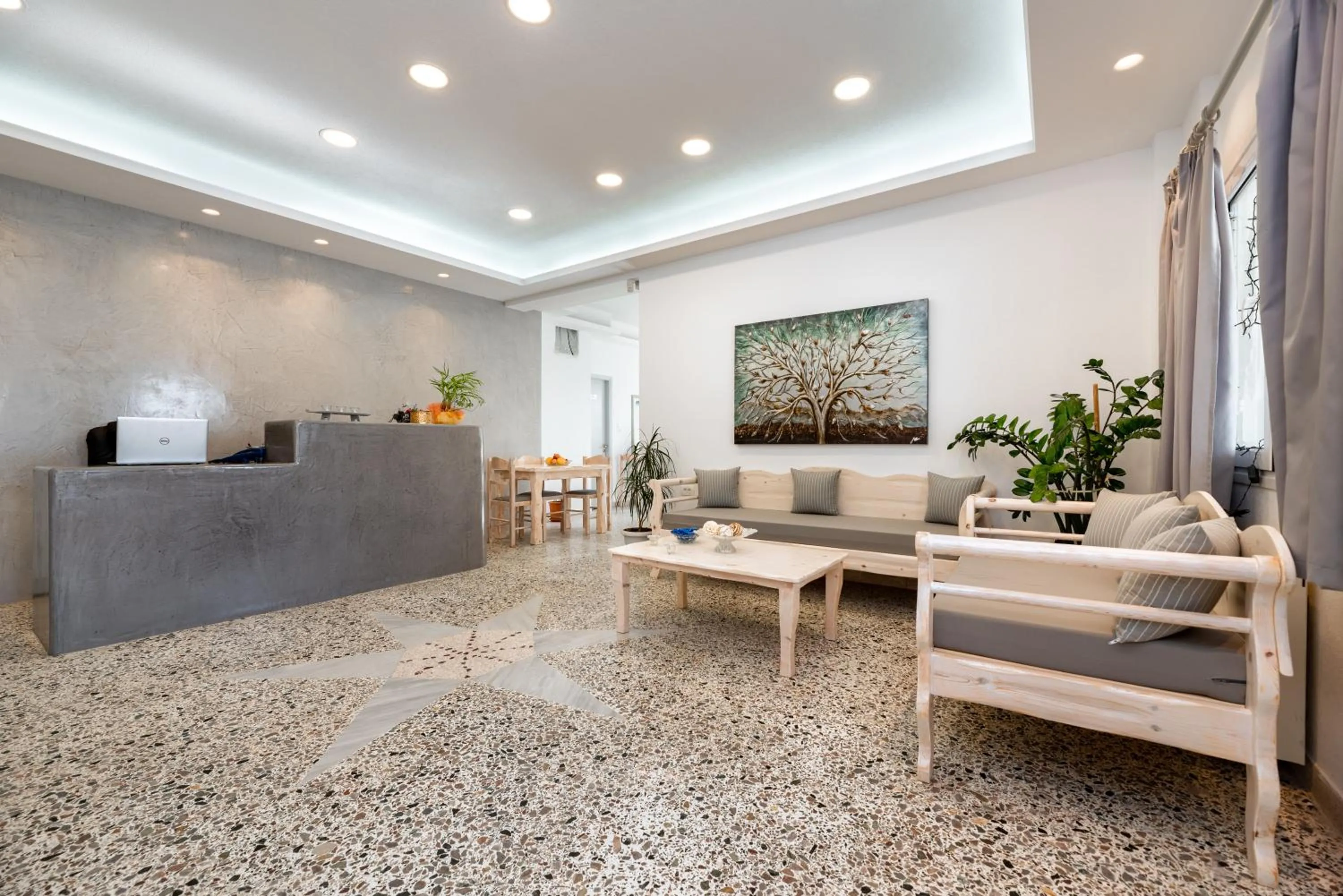 Living room in Villa Aegeon