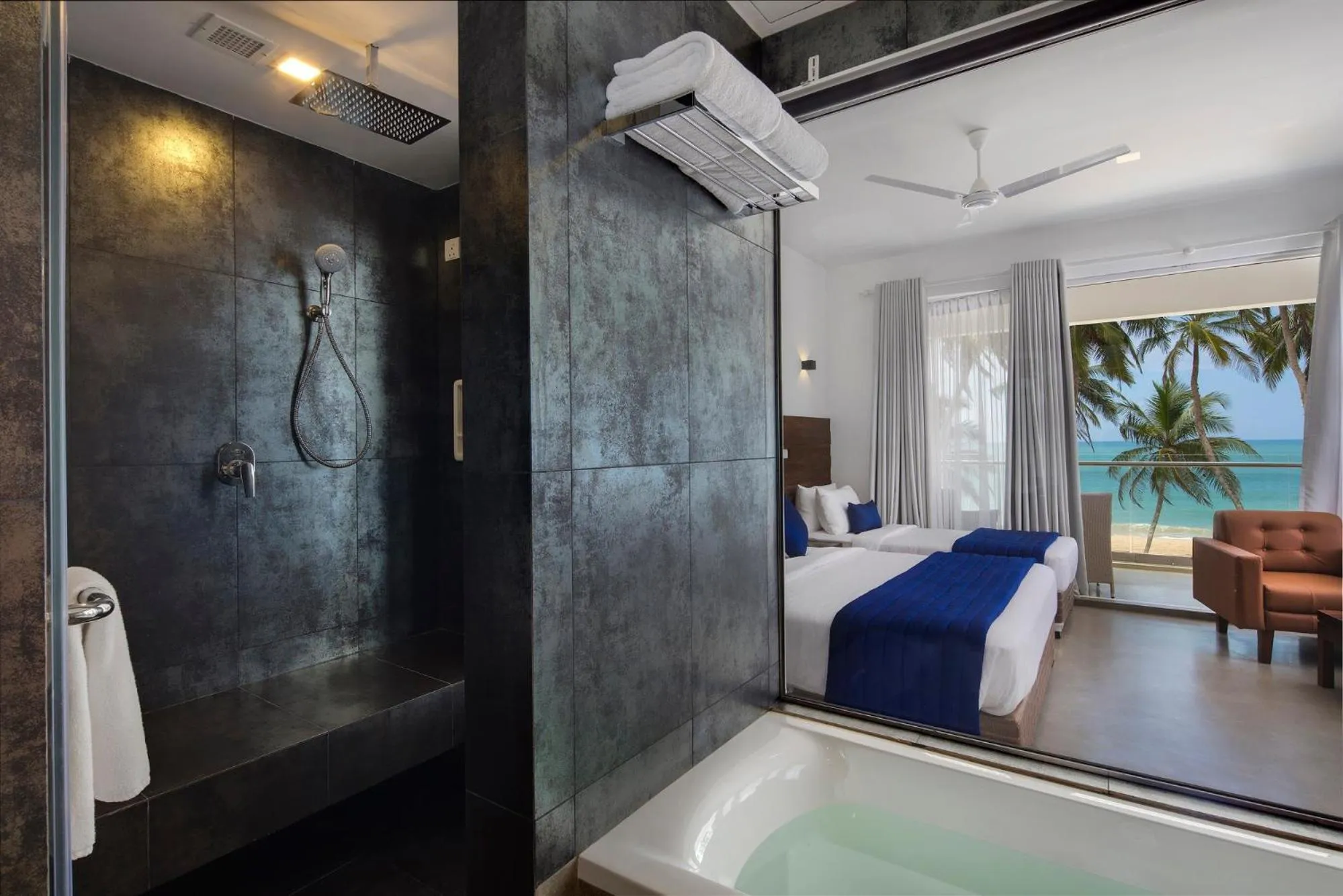 Bathroom, Bed in Serendivi Resort Villa