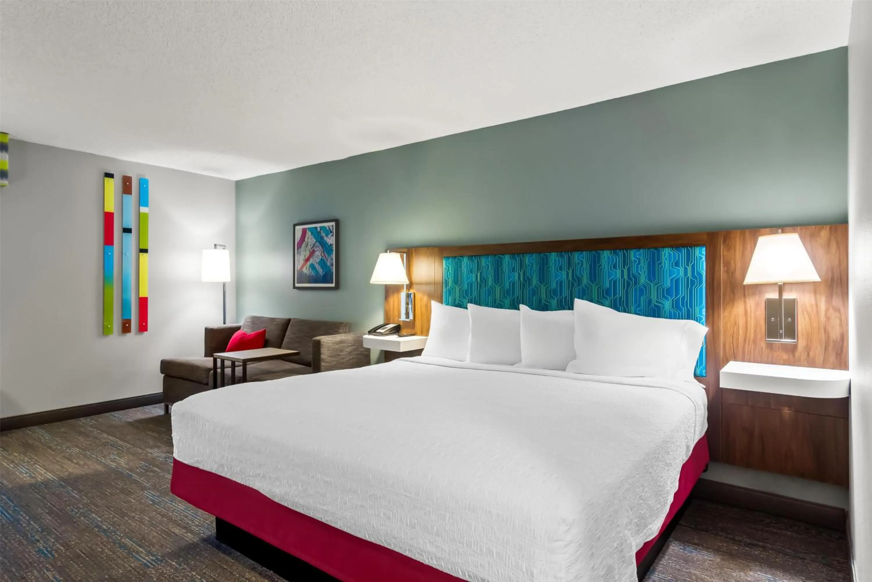 Living room, Bed in Hampton Inn Jacksonville Ponte Vedra