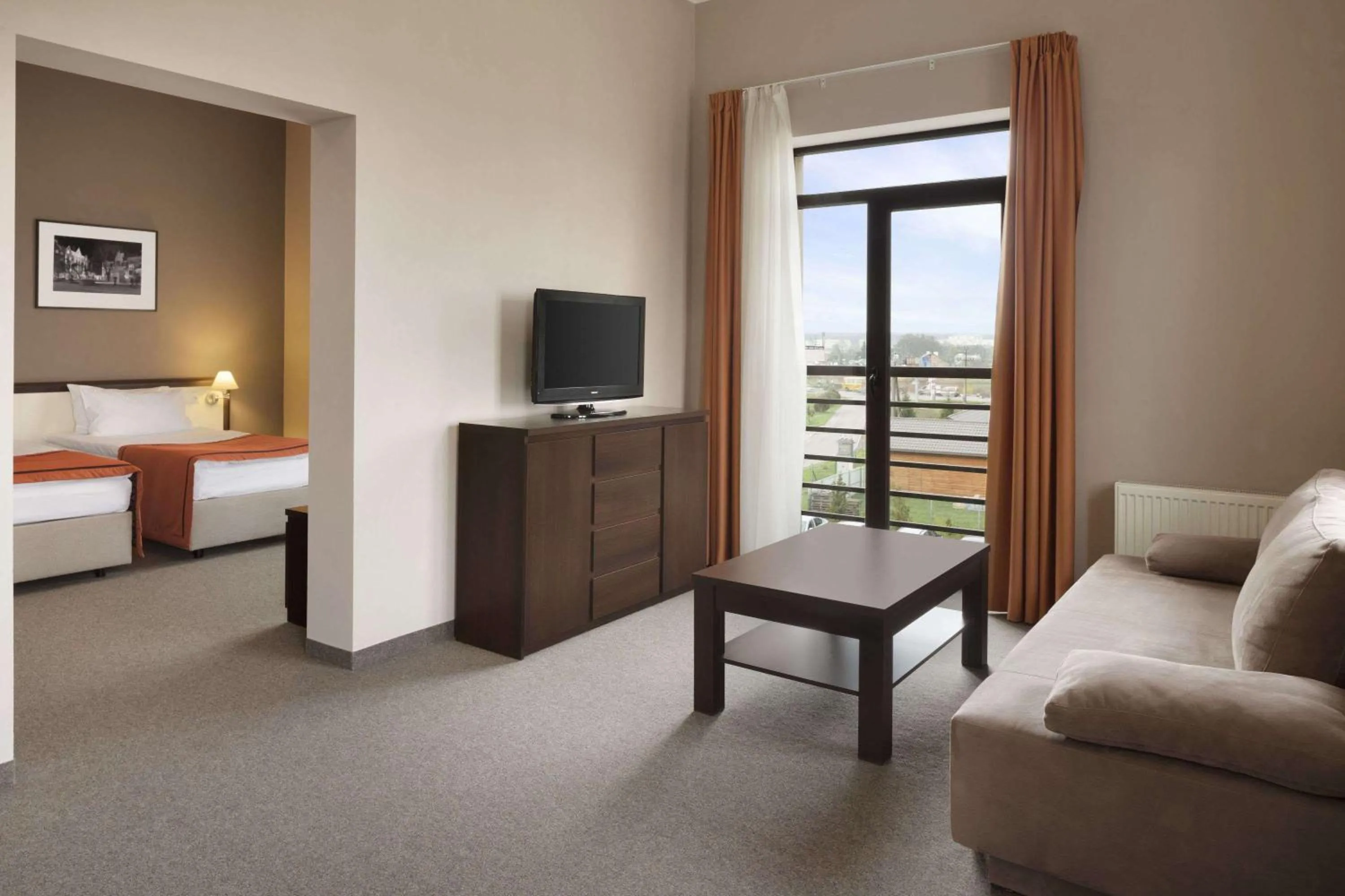 Photo of the whole room, Bed in Lviv Ramada Hotel