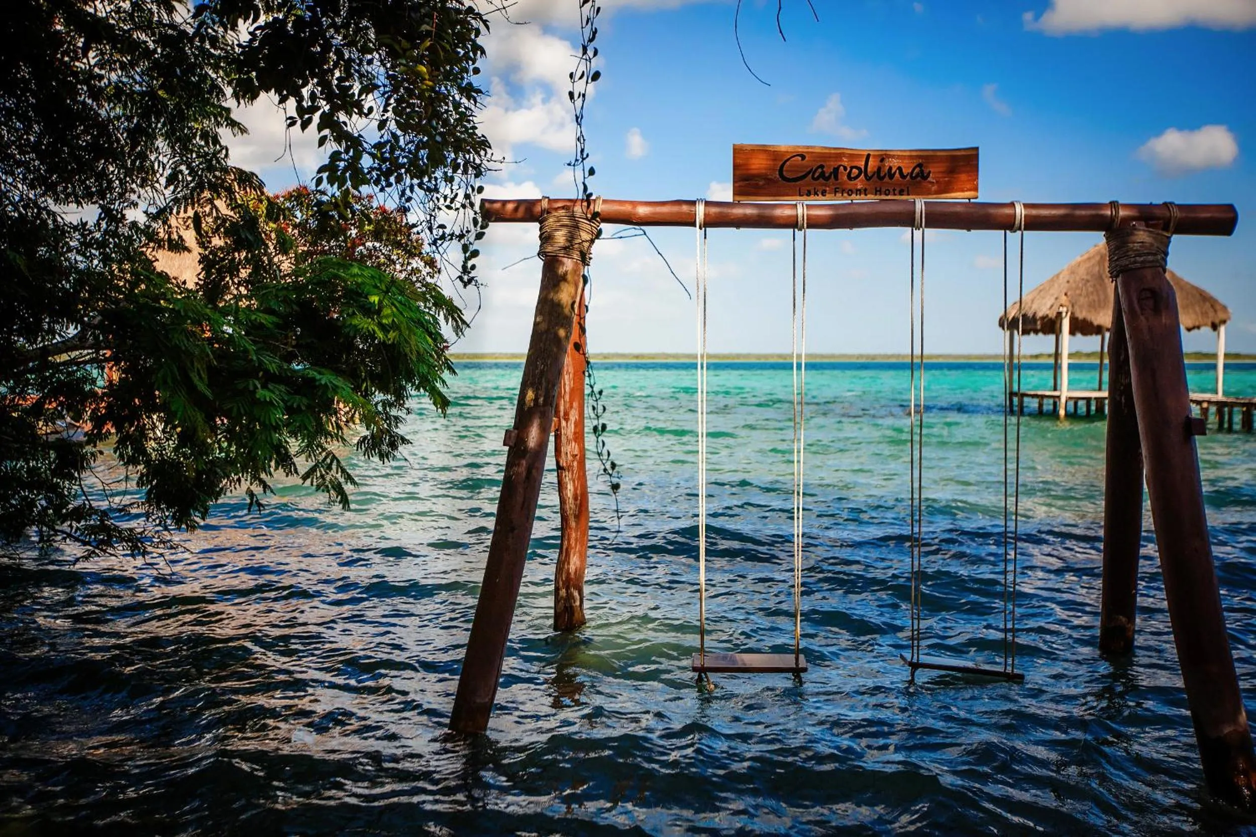 Beach in Hotel Carolina Bacalar