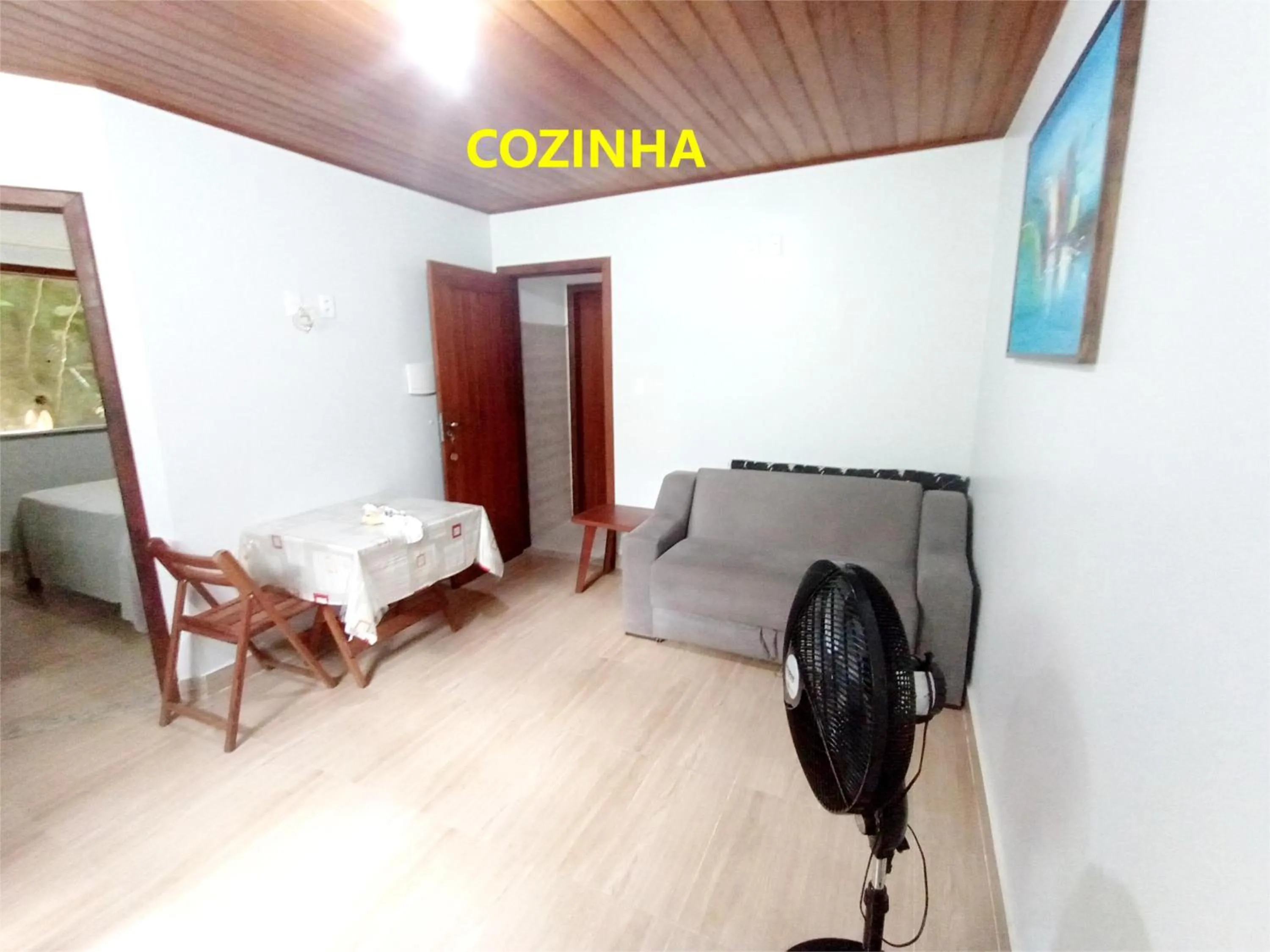 Kitchen or kitchenette in Pousada Lagoa Flat