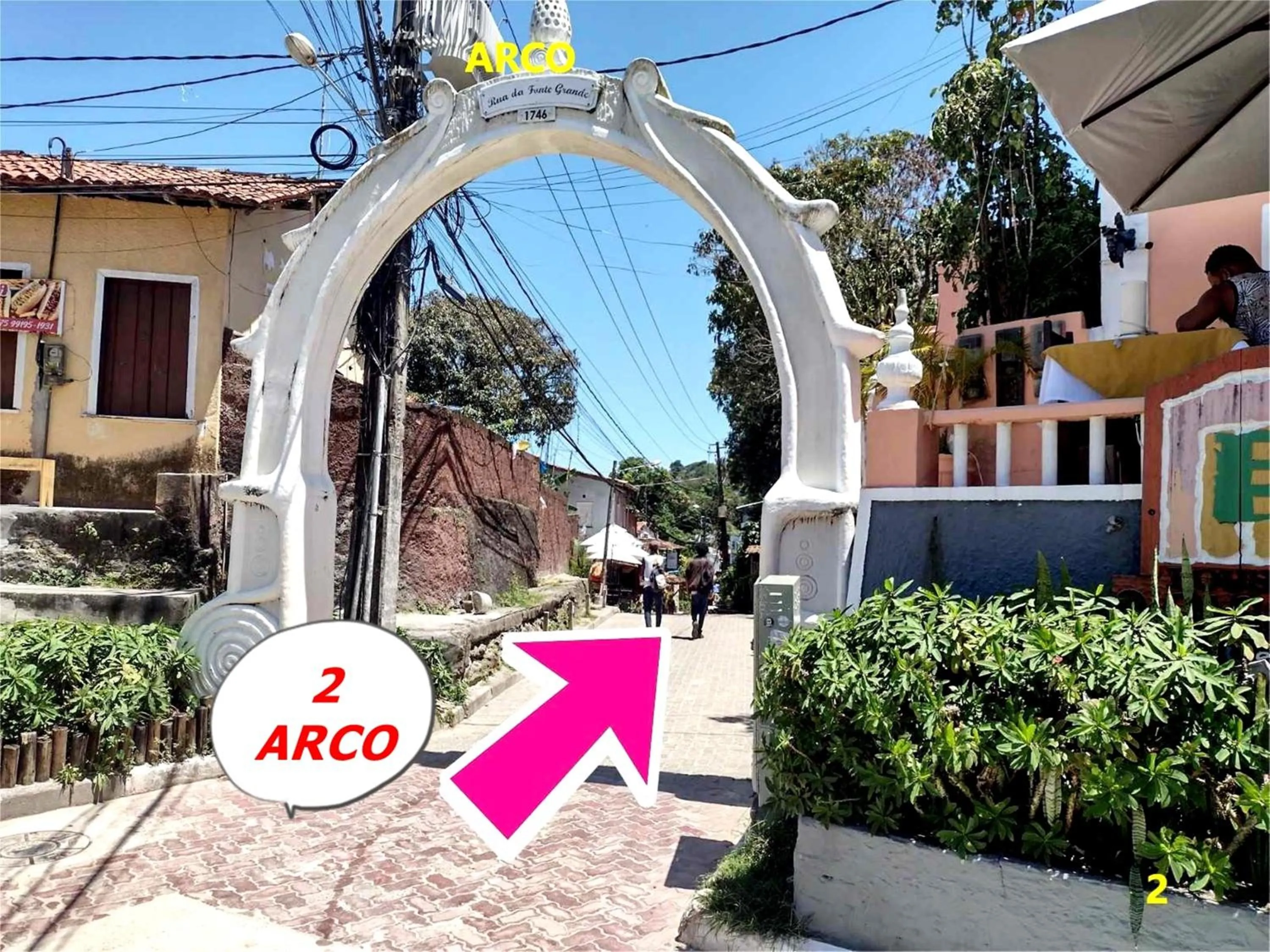 Quiet street view in Pousada Lagoa Flat