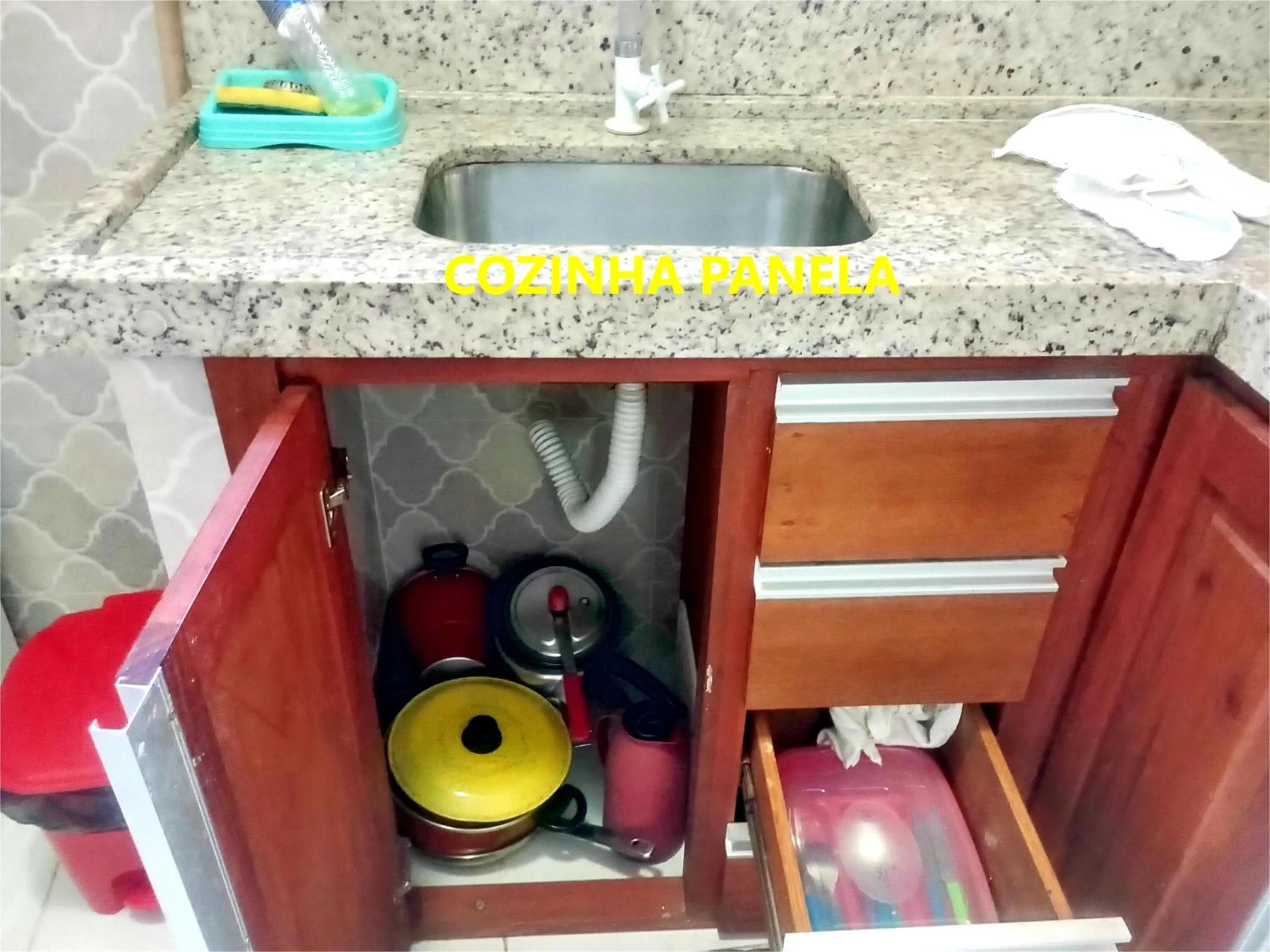 Kitchen or kitchenette in Pousada Lagoa Flat