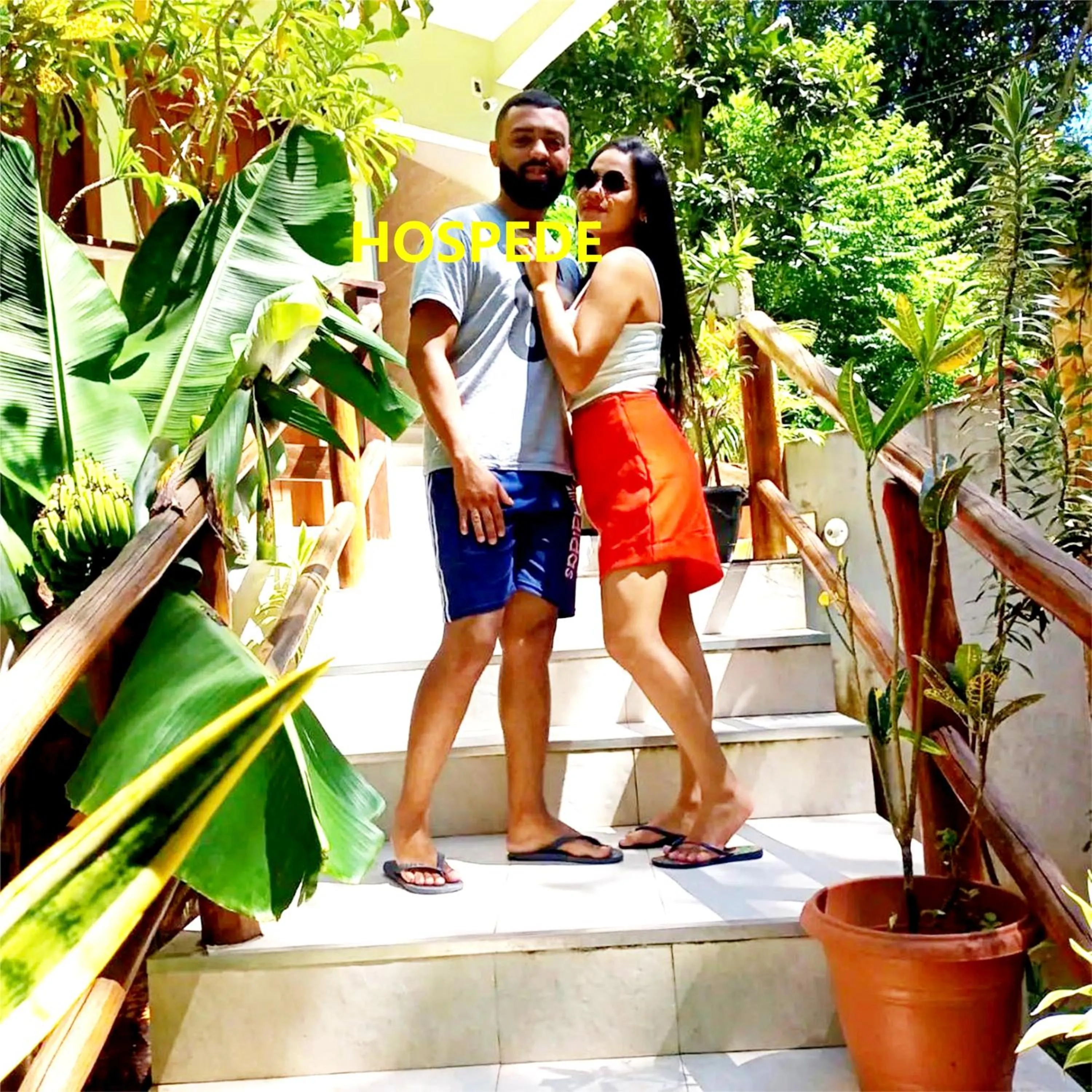 group of guests in Pousada Lagoa Flat