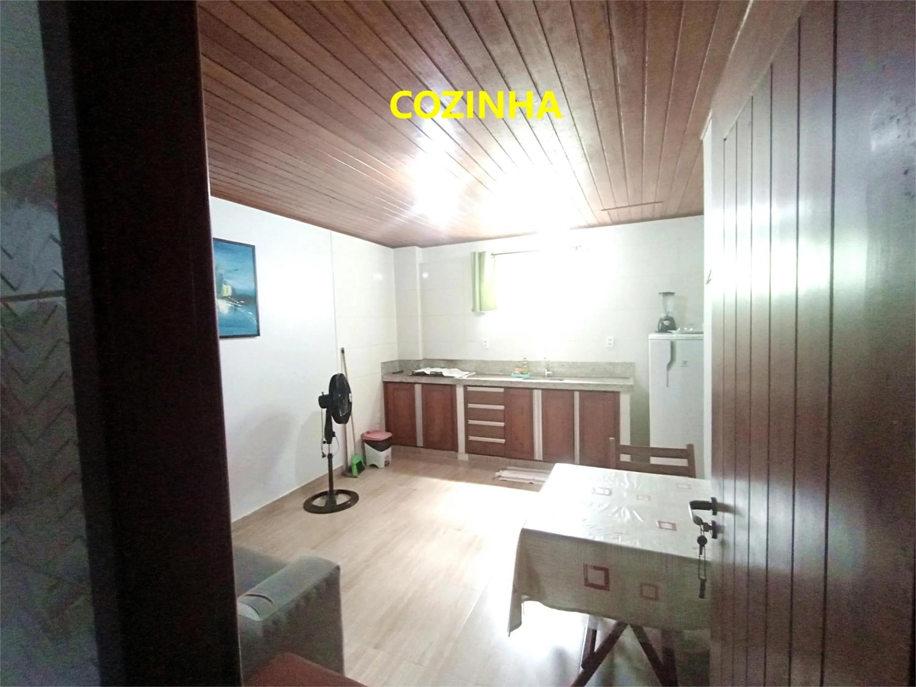 Kitchen or kitchenette in Pousada Lagoa Flat