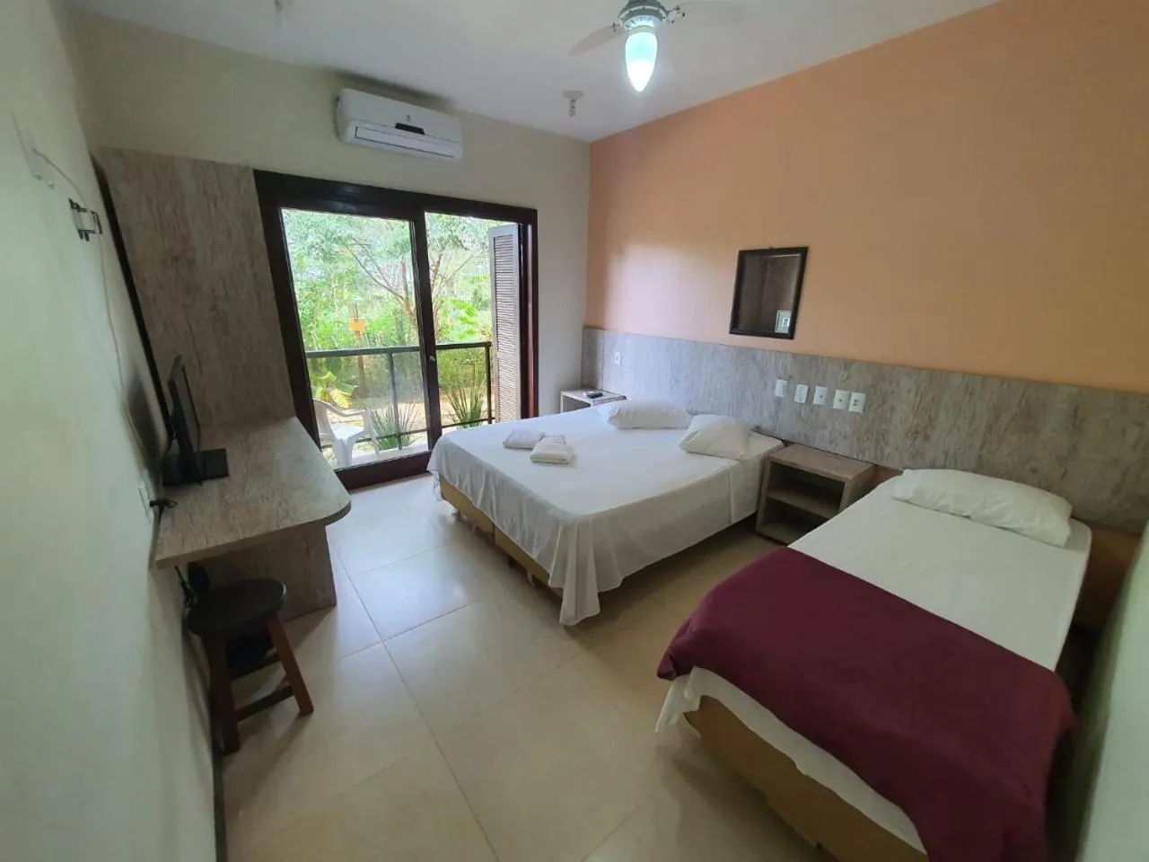 Bed in Hotel Pousada Capão