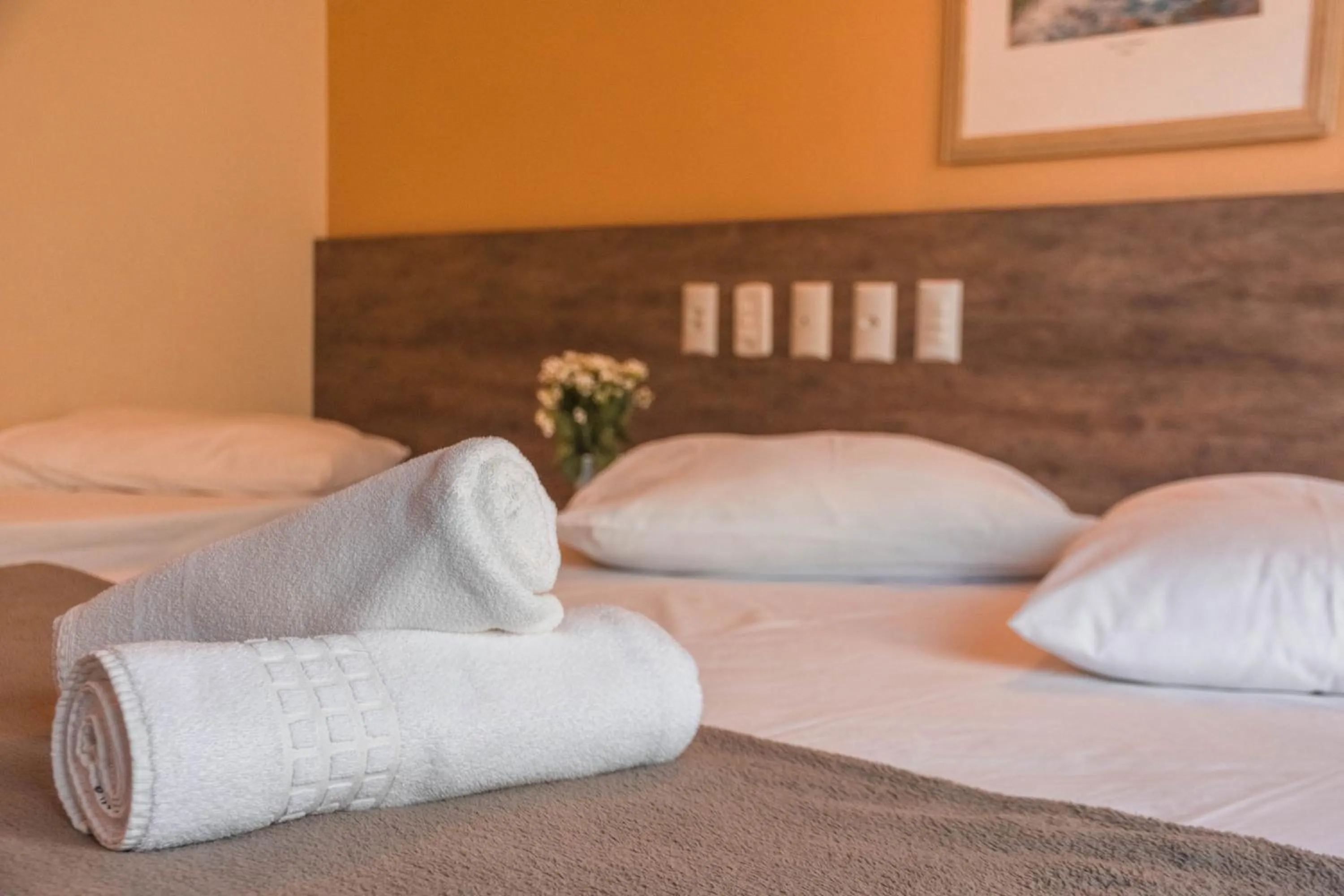 Bed in Hotel Pousada Capão