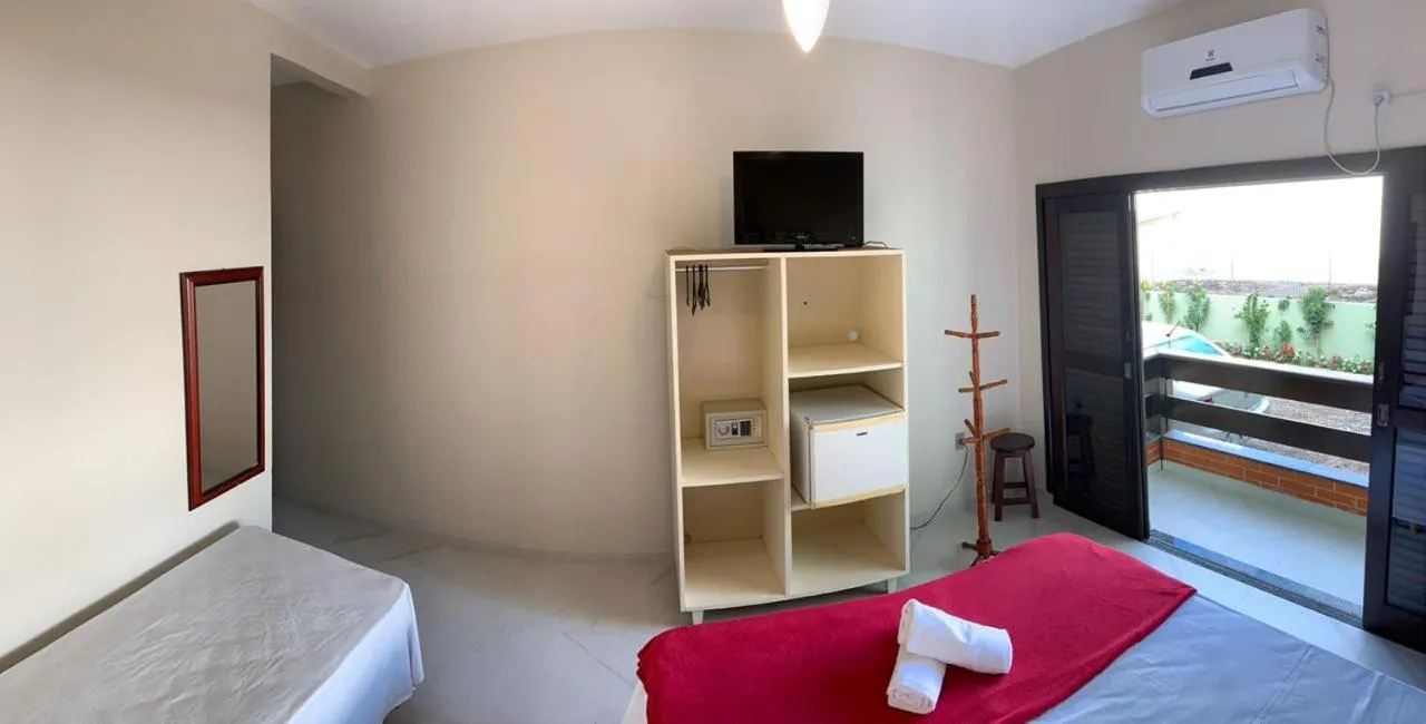 Patio, Bed in Hotel Pousada Capão