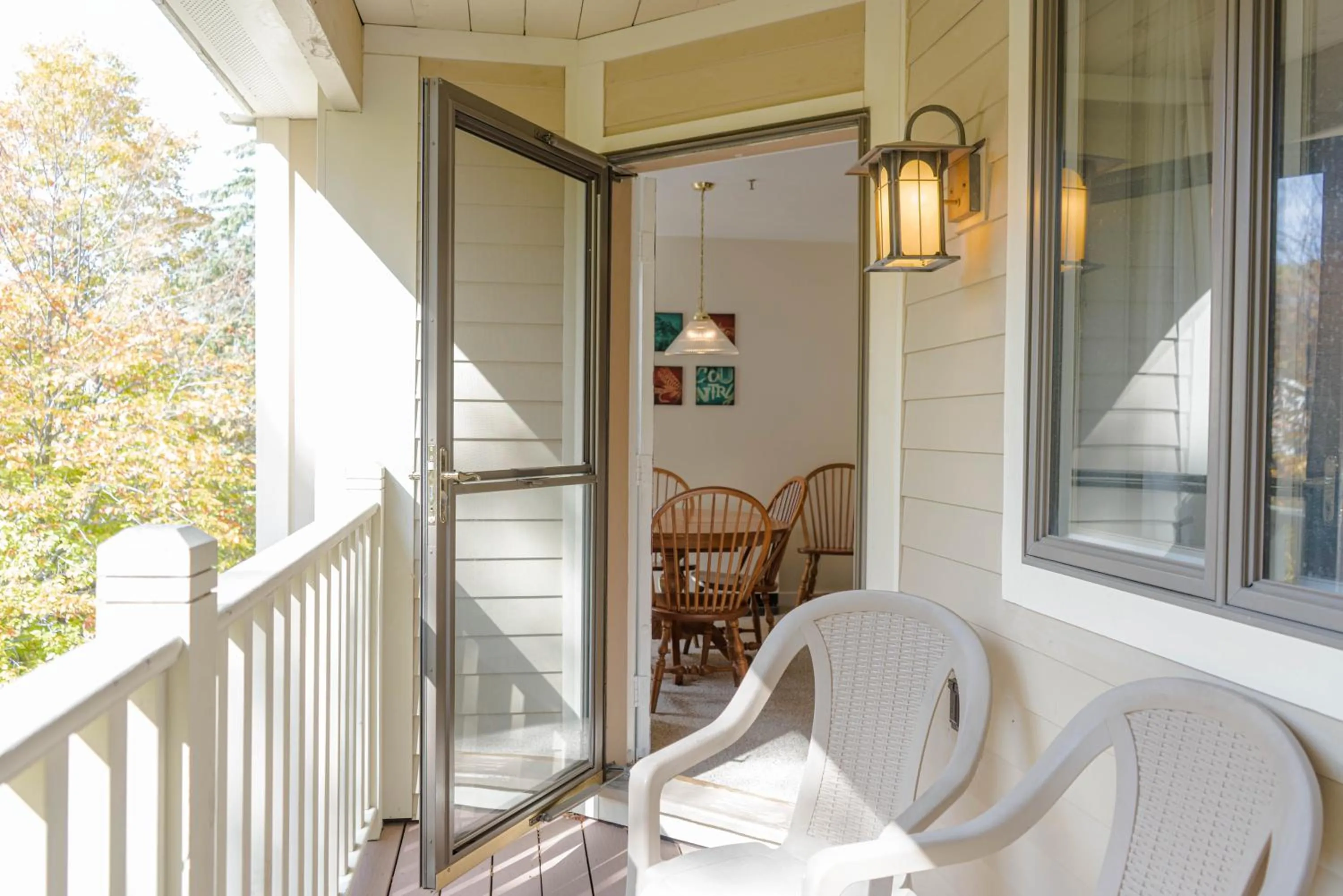 Patio in Vantage Point Villas at Stratton Mountain Resort