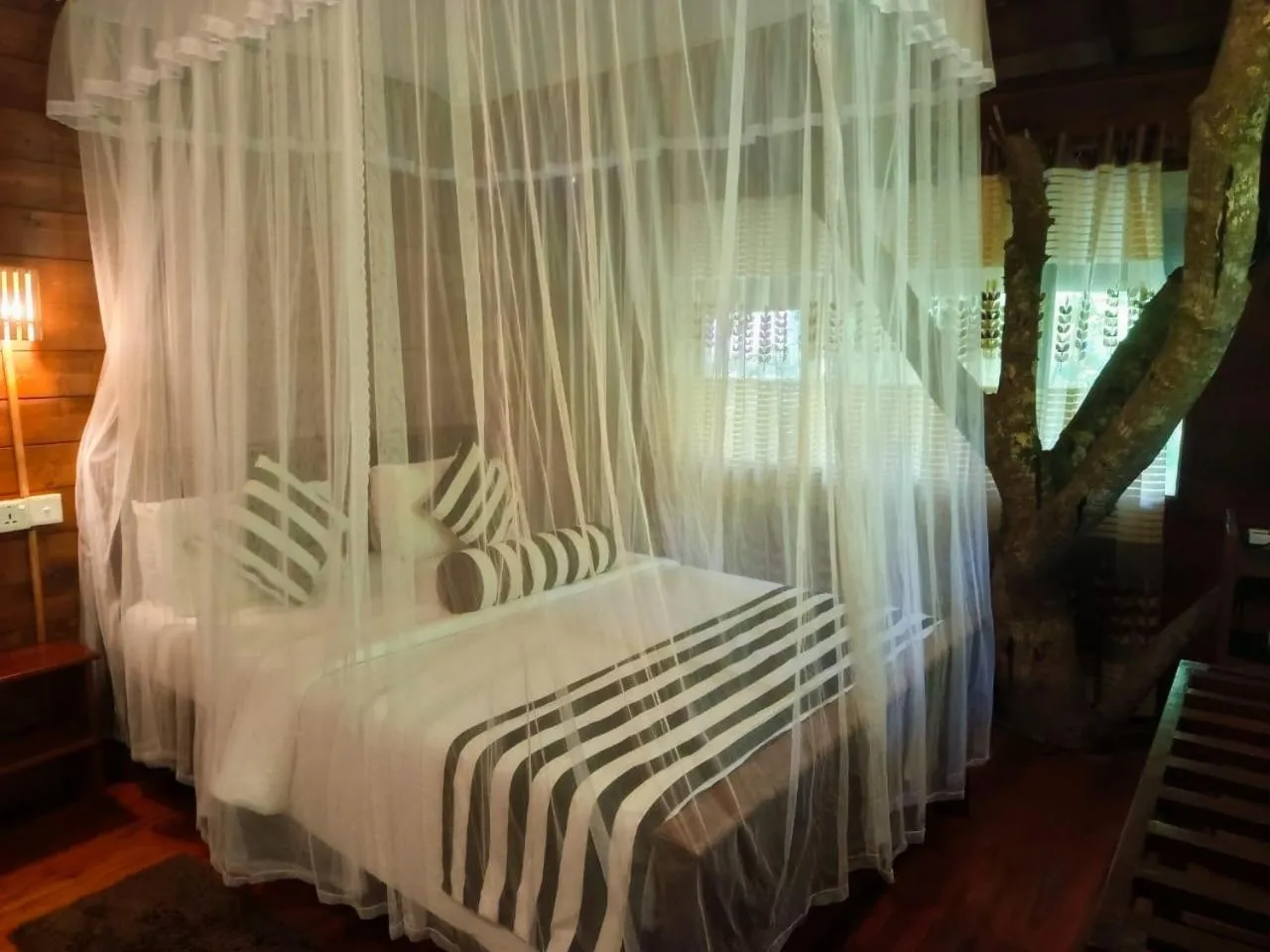 Bed in Jungle Face Inn