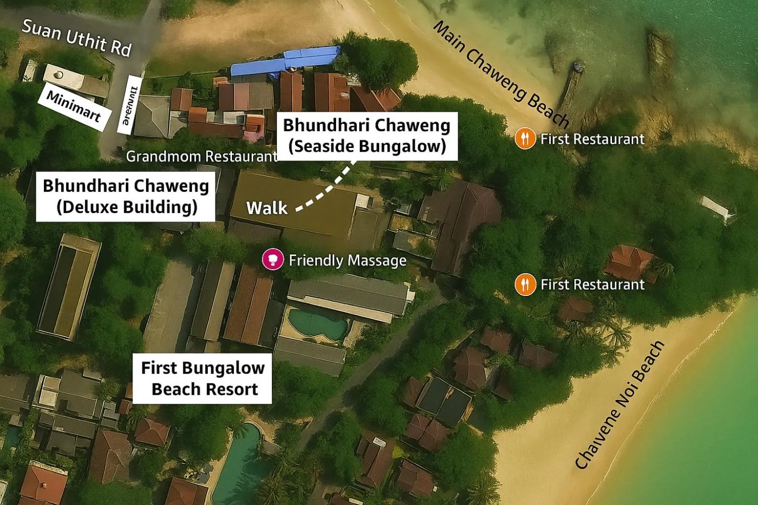 Area and facilities in Bhundhari Chaweng Beach Resort Koh Samui - SHA Plus