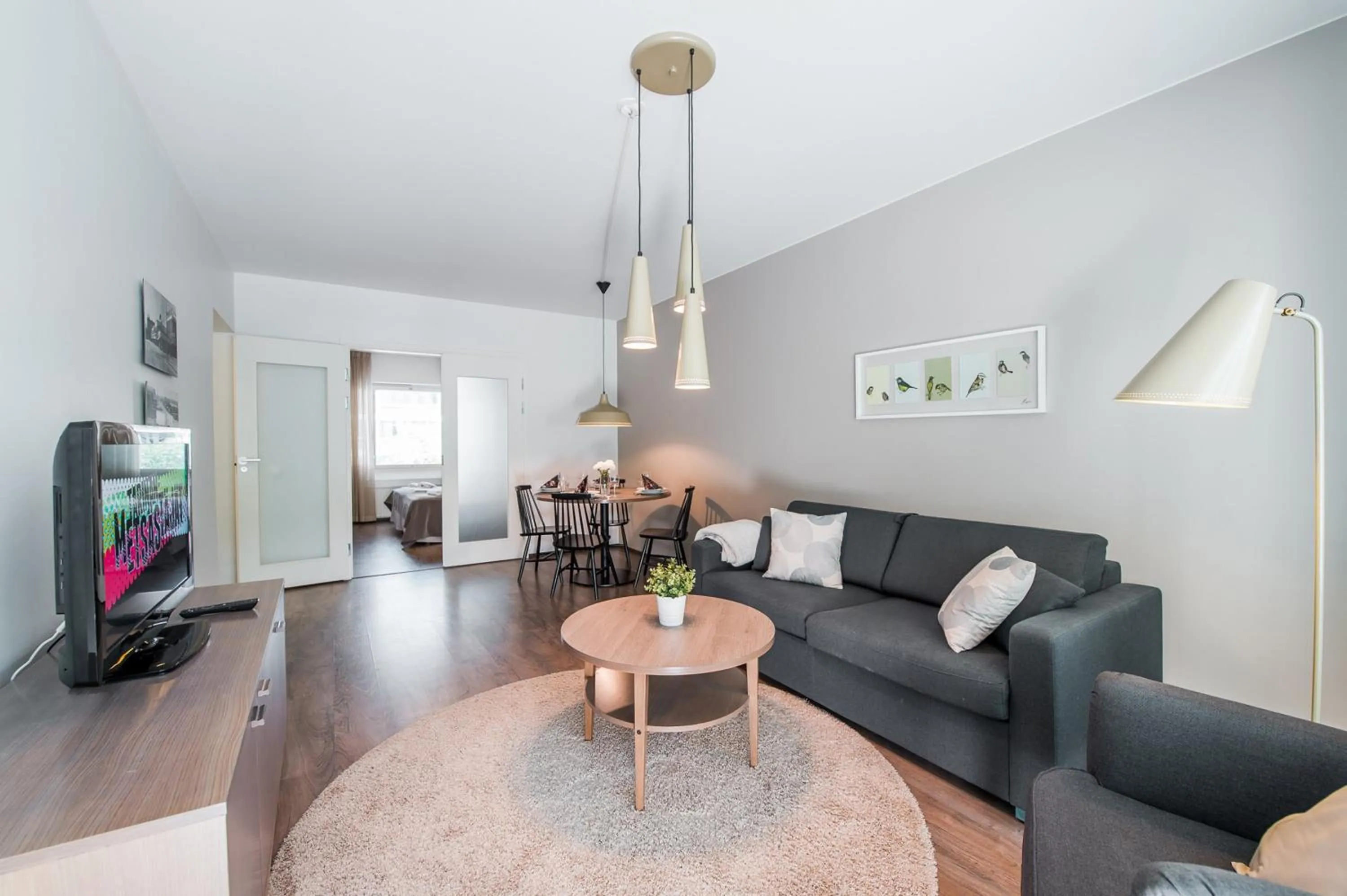 Living room in Forenom Serviced Apartments Helsinki Lapinlahdenkatu