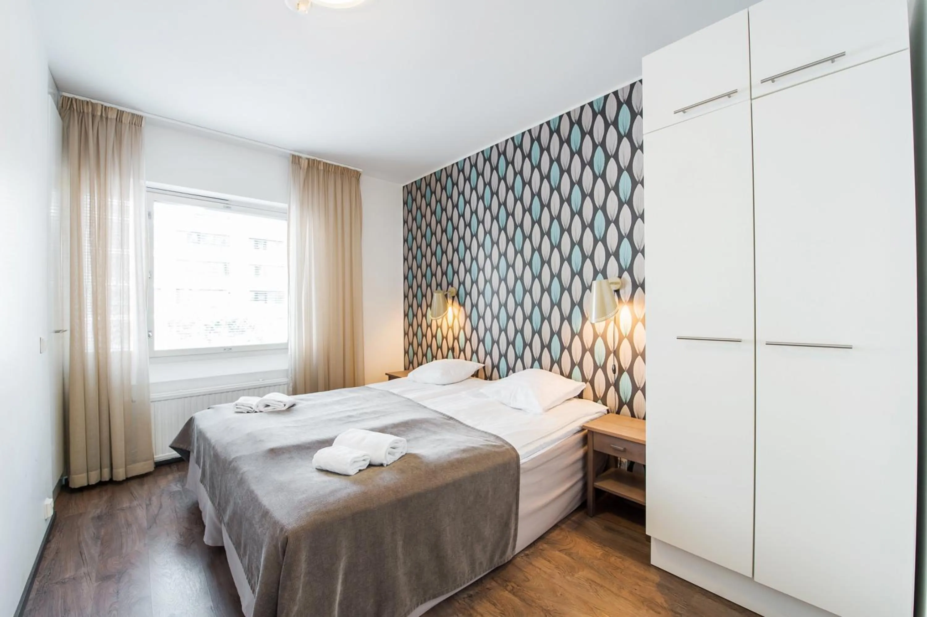 Bedroom, Bed in Forenom Serviced Apartments Helsinki Lapinlahdenkatu
