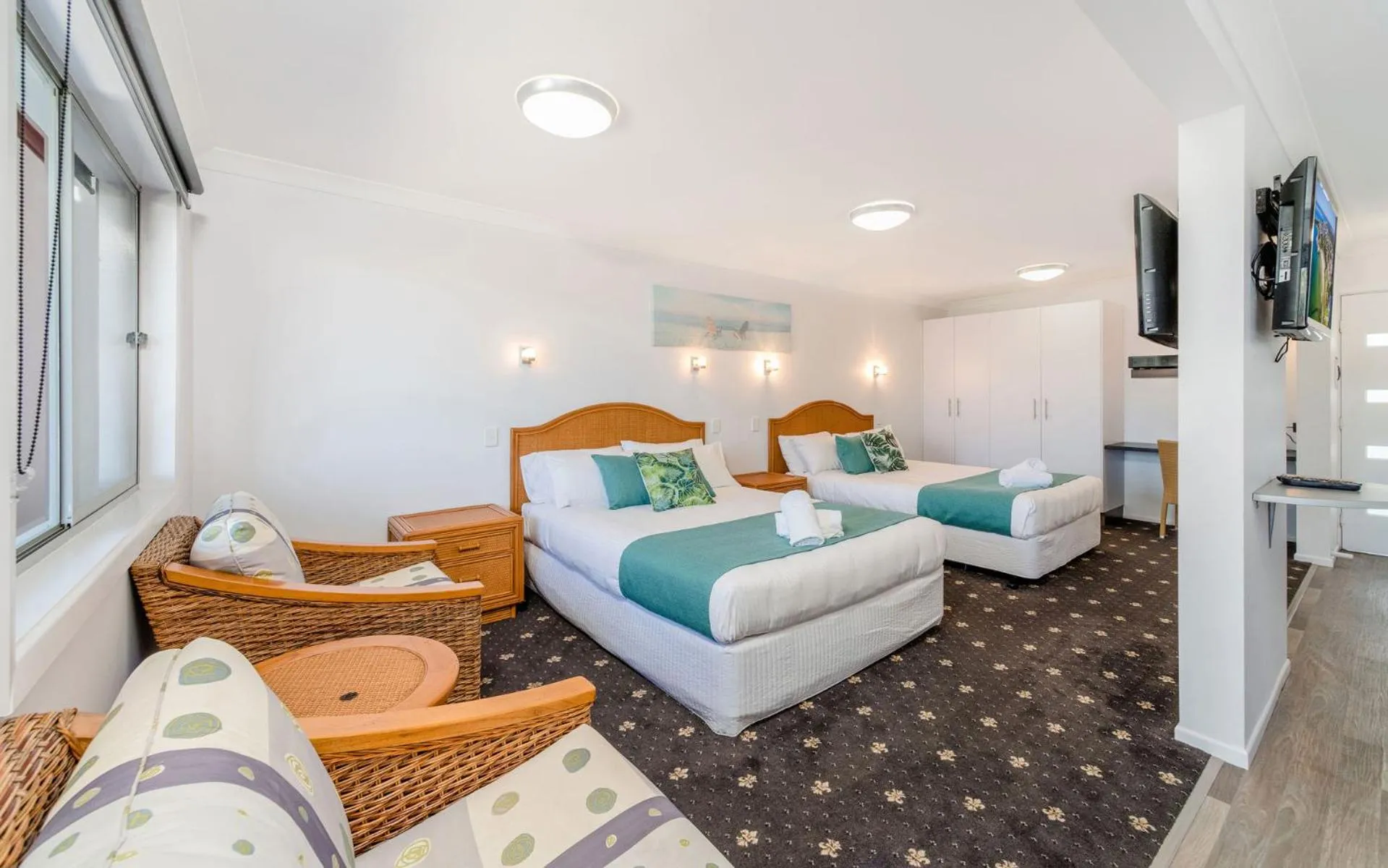 Bed in Adrift Apartments Yamba