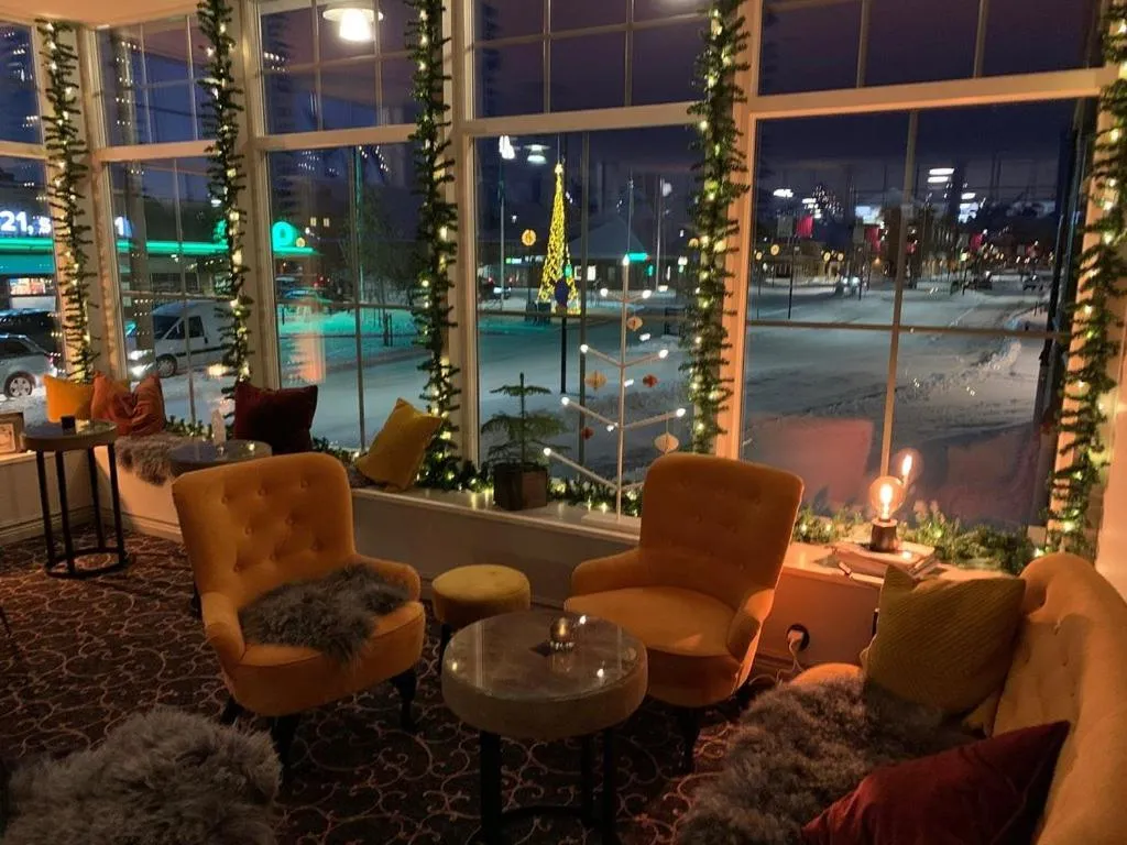 Lounge or bar in Orsa Järnvägshotell