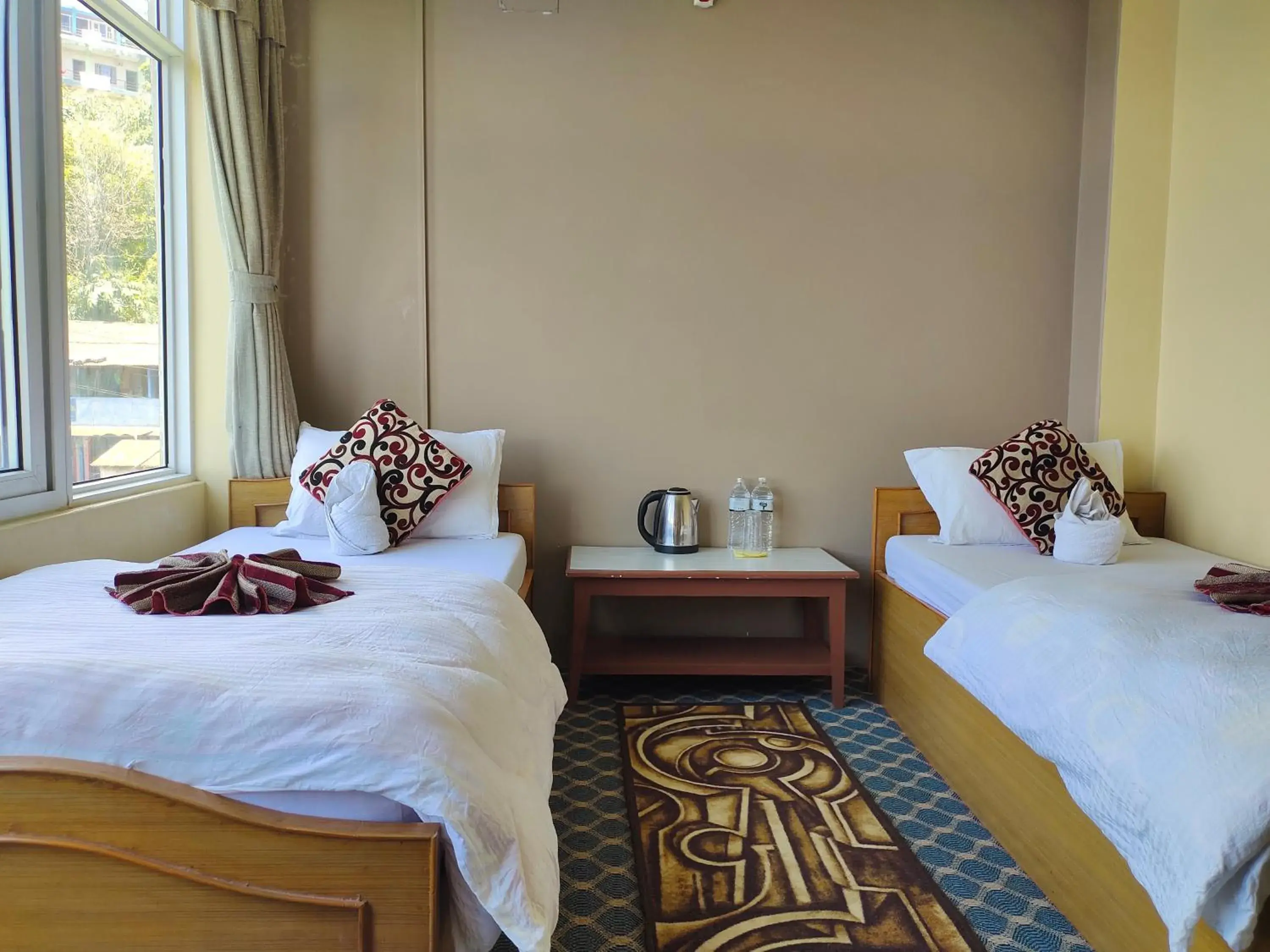 Twin Room with Mountain View in Hotel High Ground Inn Sarangkot Twin Room with Mountain View in Hotel High Ground Inn Sarangkot