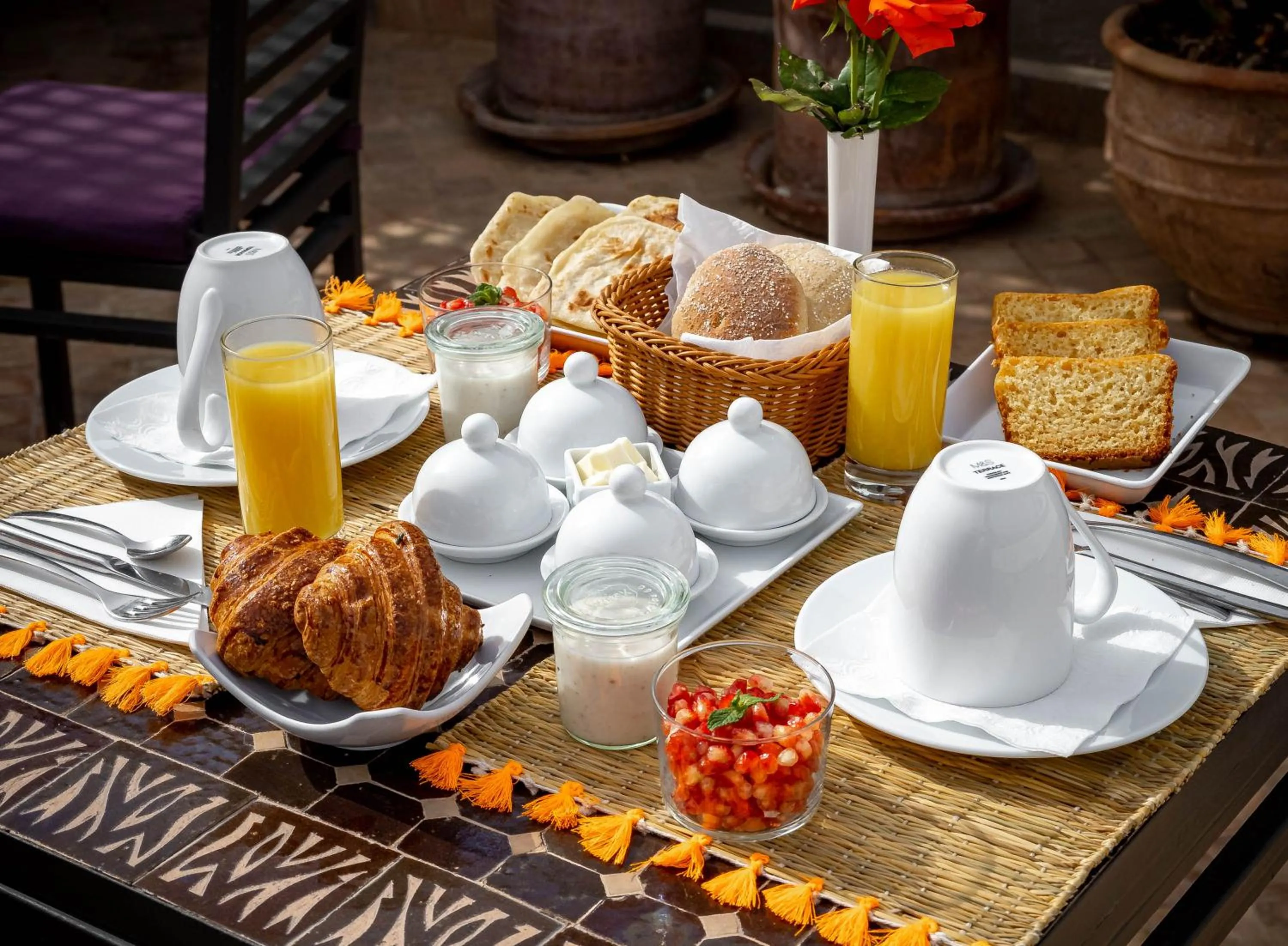 Food and drinks in Riad Vanilla Sma & Spa