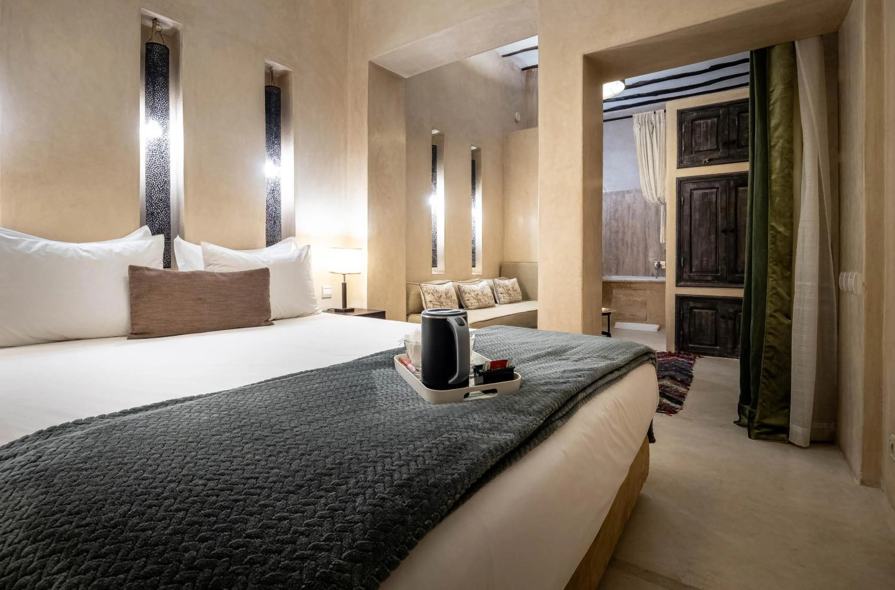 Bed in Riad Vanilla Sma & Spa