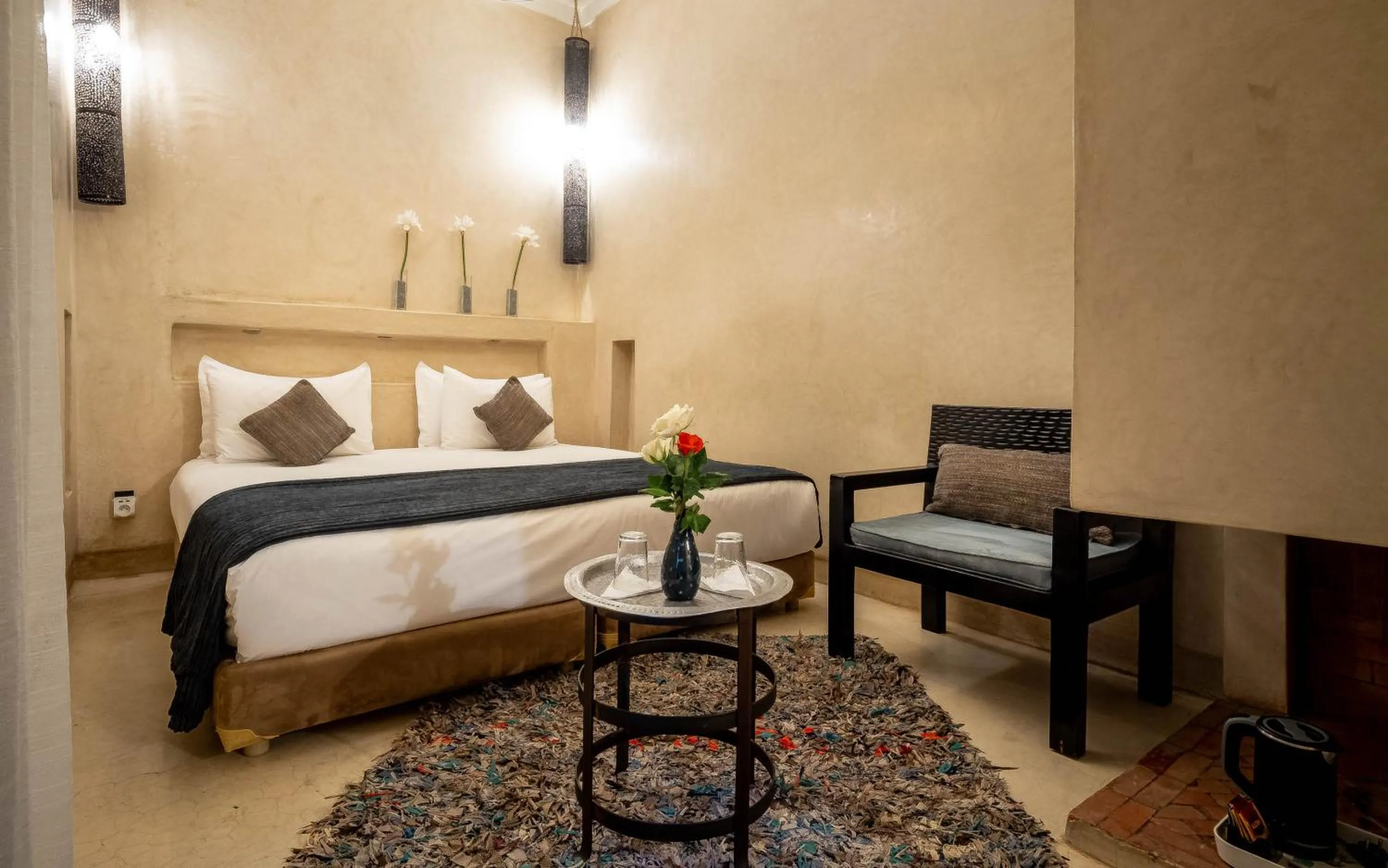 Bed in Riad Vanilla Sma & Spa