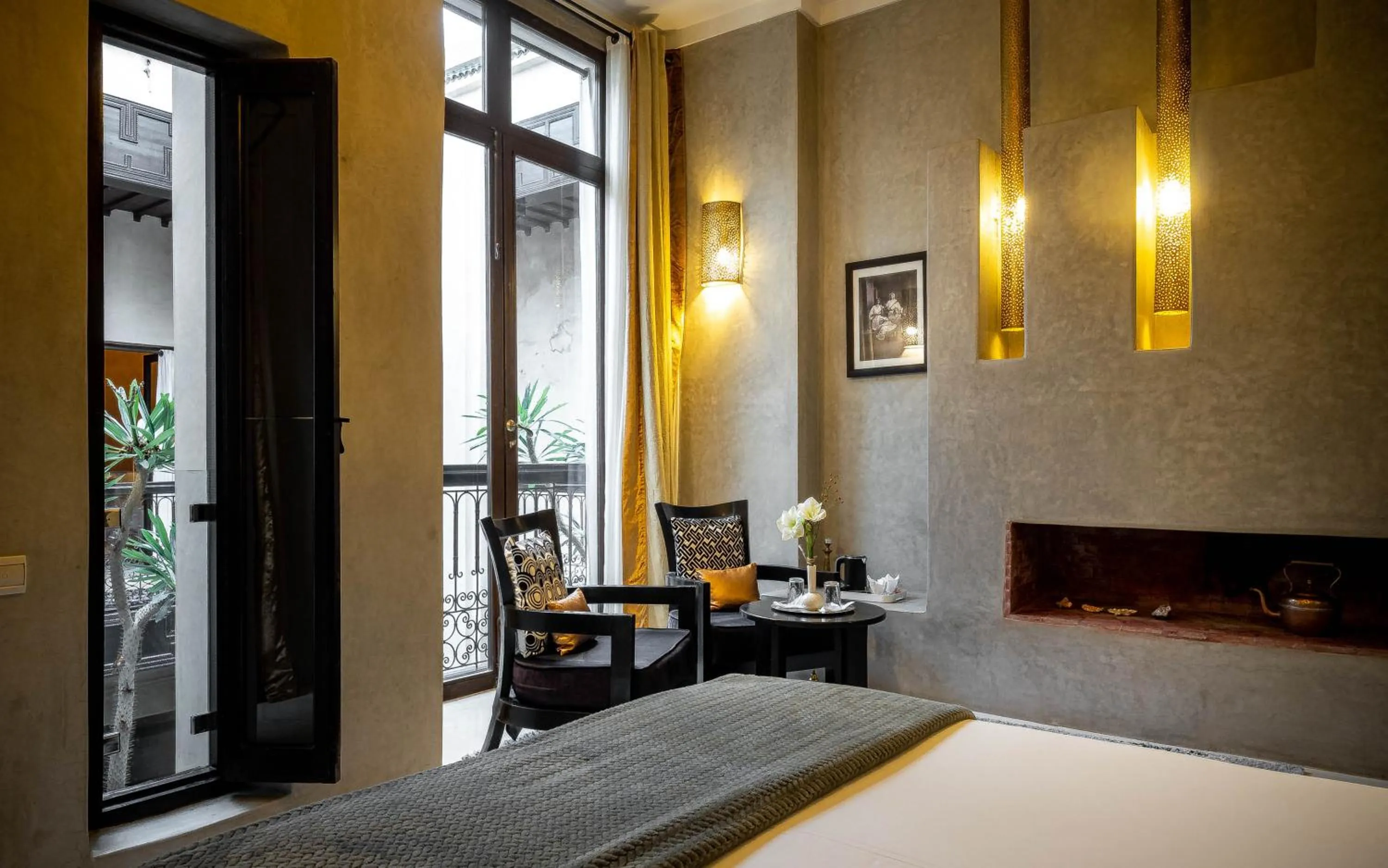 Bed in Riad Vanilla Sma & Spa