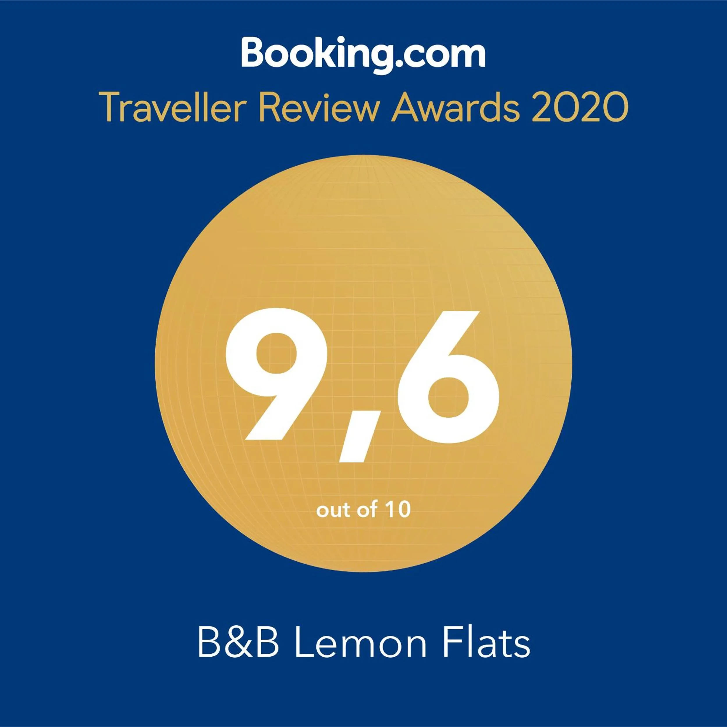Certificate/Award in B&B Lemon Flats