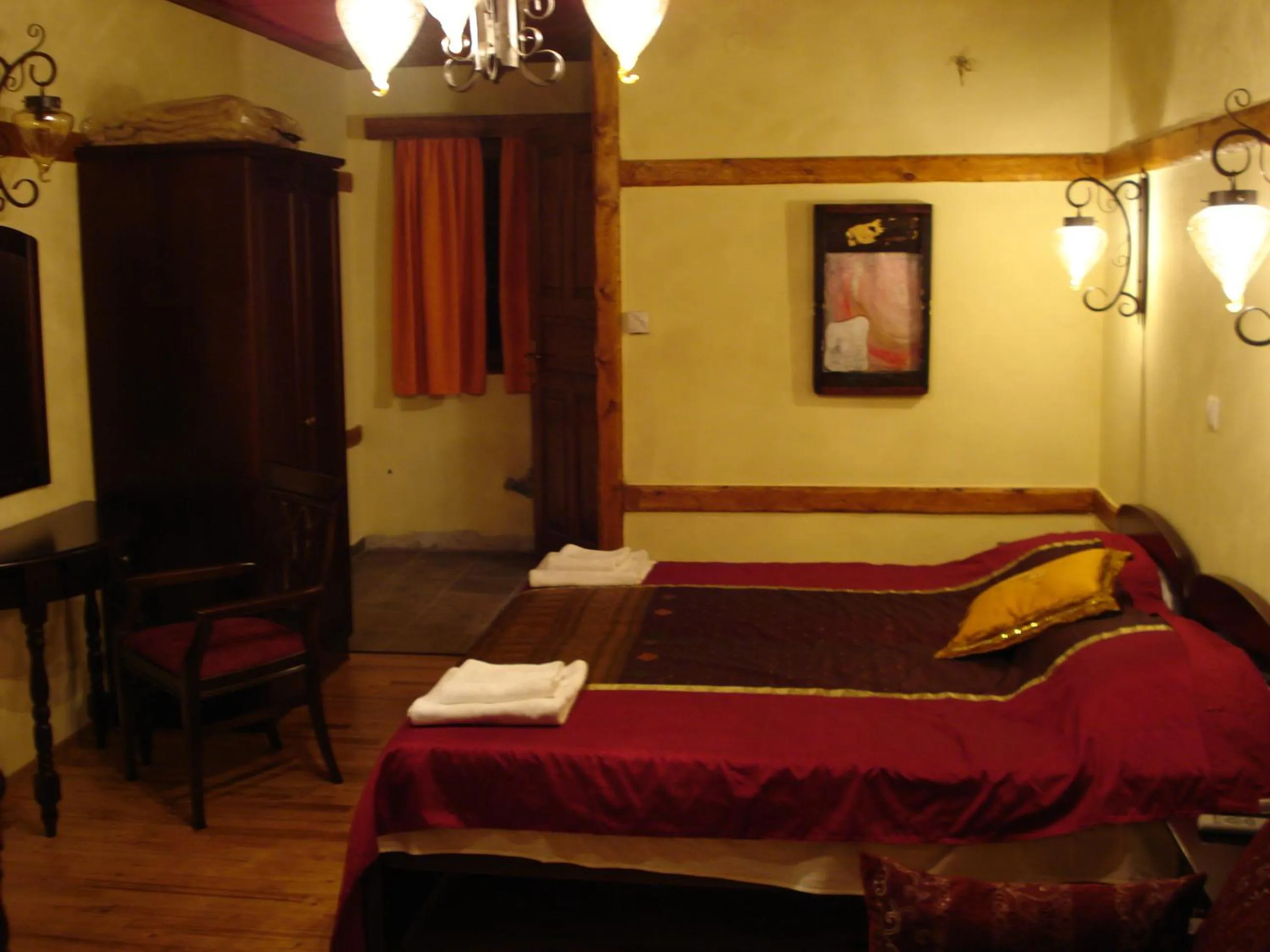 Bathroom, Bed in Prespa Resort & Spa