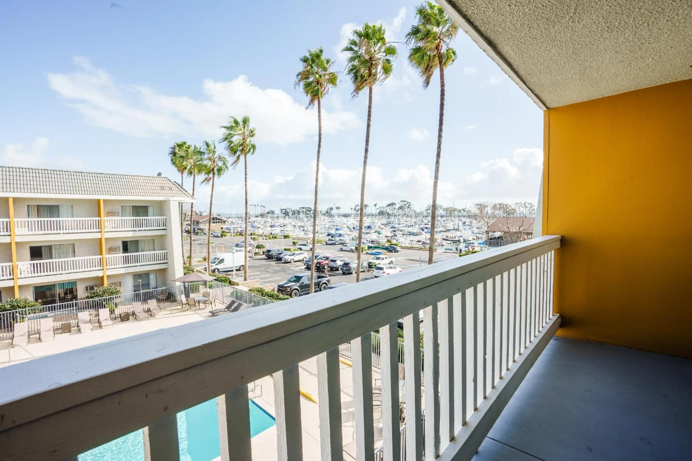 Pool view in Dana Point Marina Inn