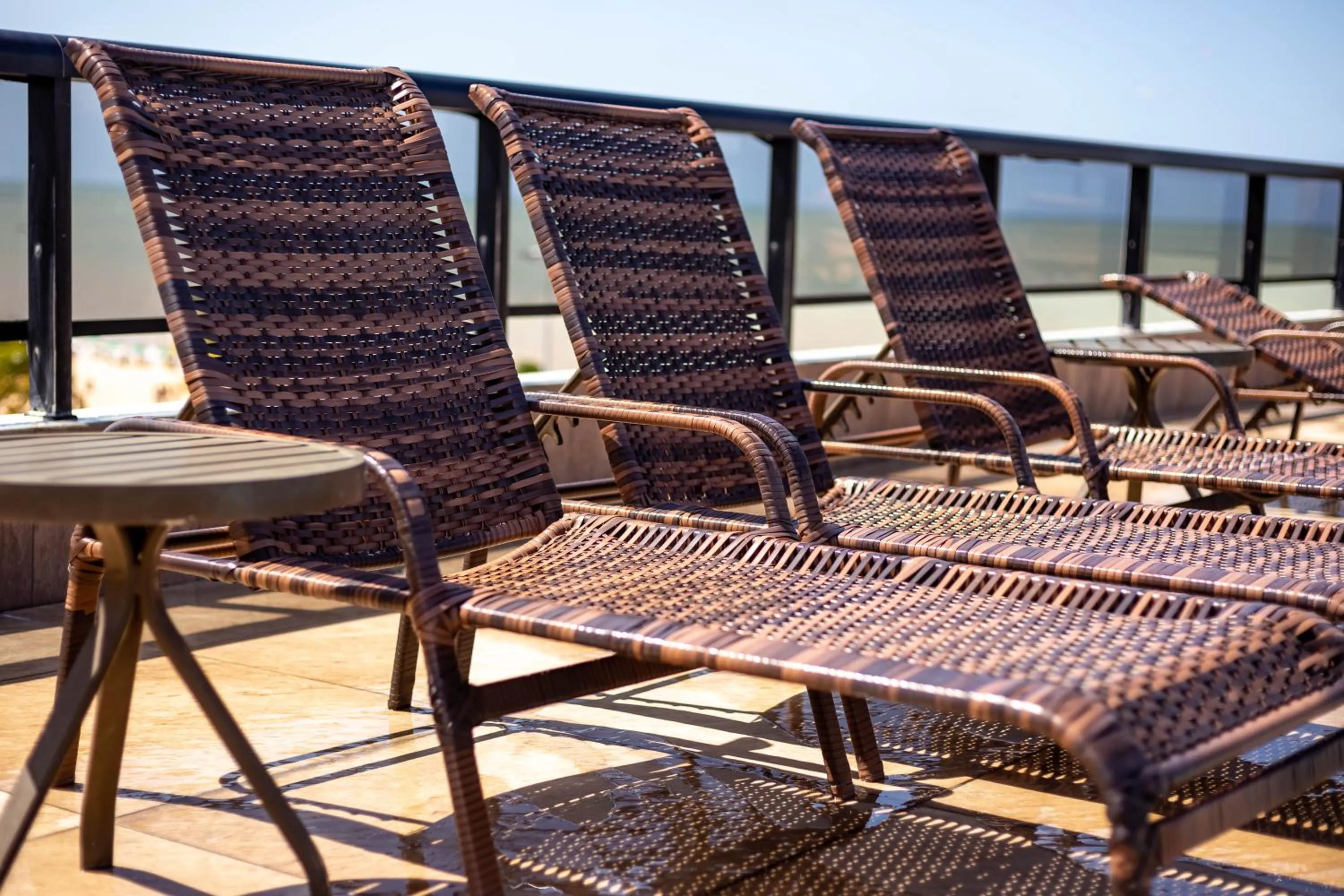 Balcony/Terrace in FLAT MARINAS PRAIA HOTEL