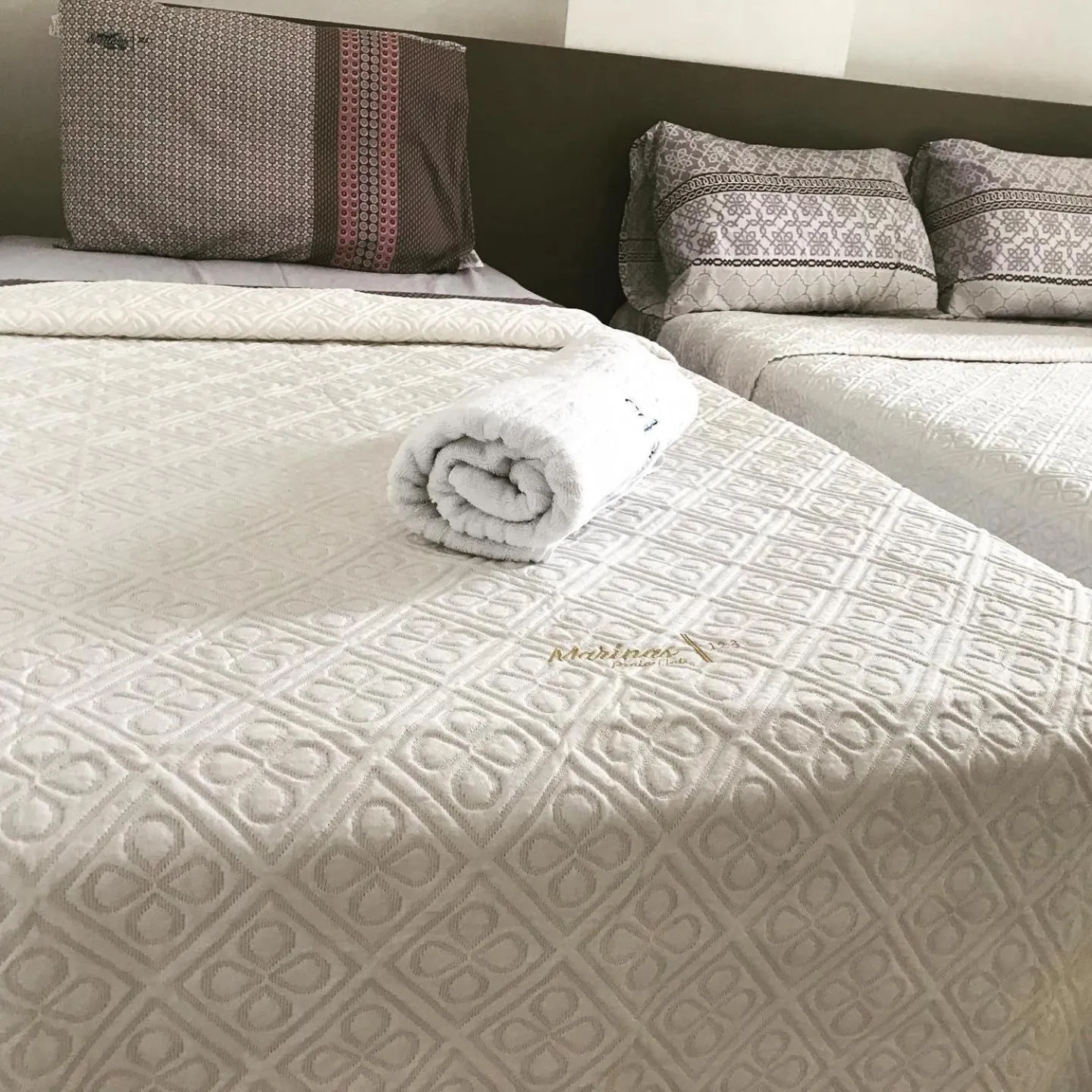 Bed in FLAT MARINAS PRAIA HOTEL