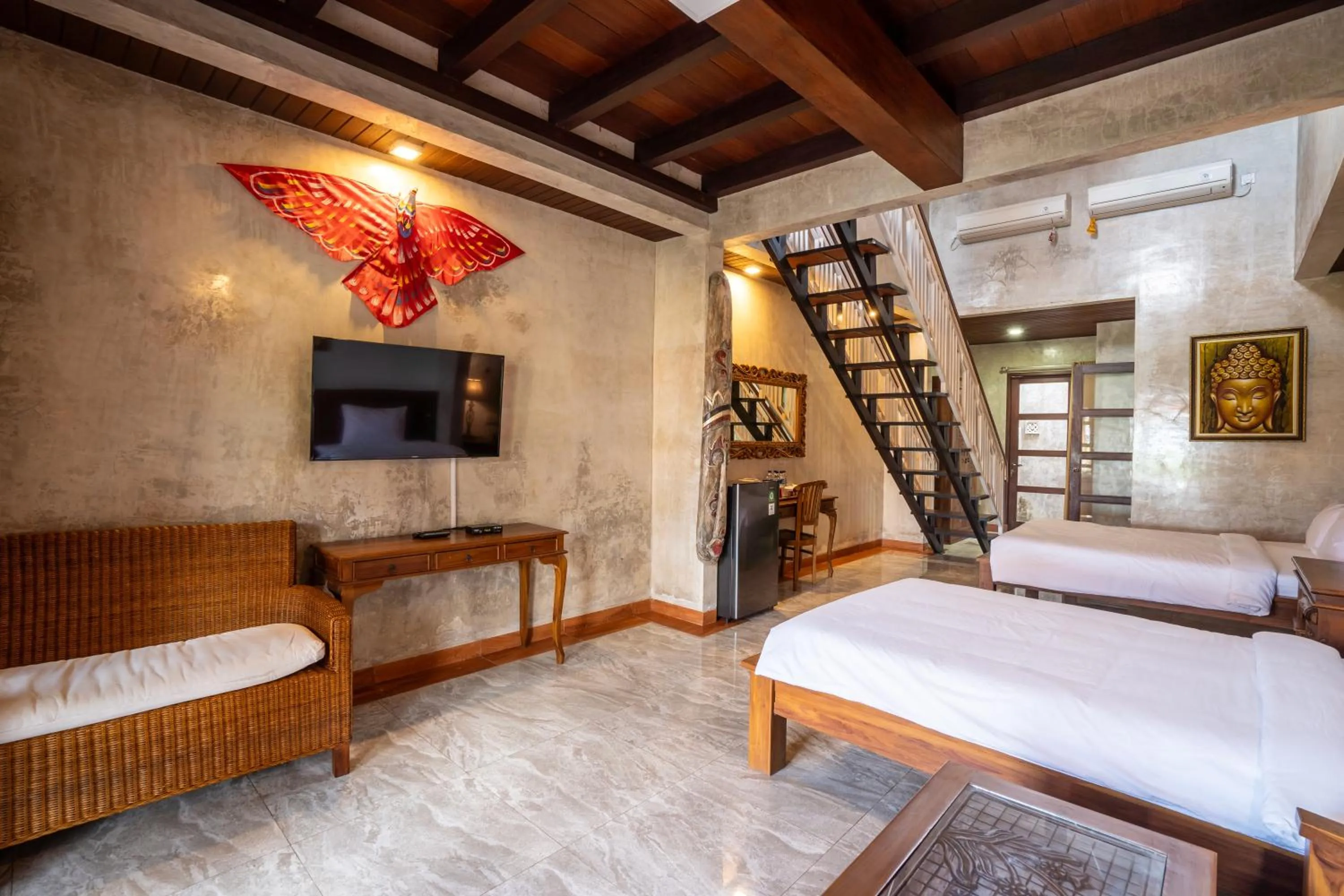 Bed in Nirmala Guest House Surf Keramas