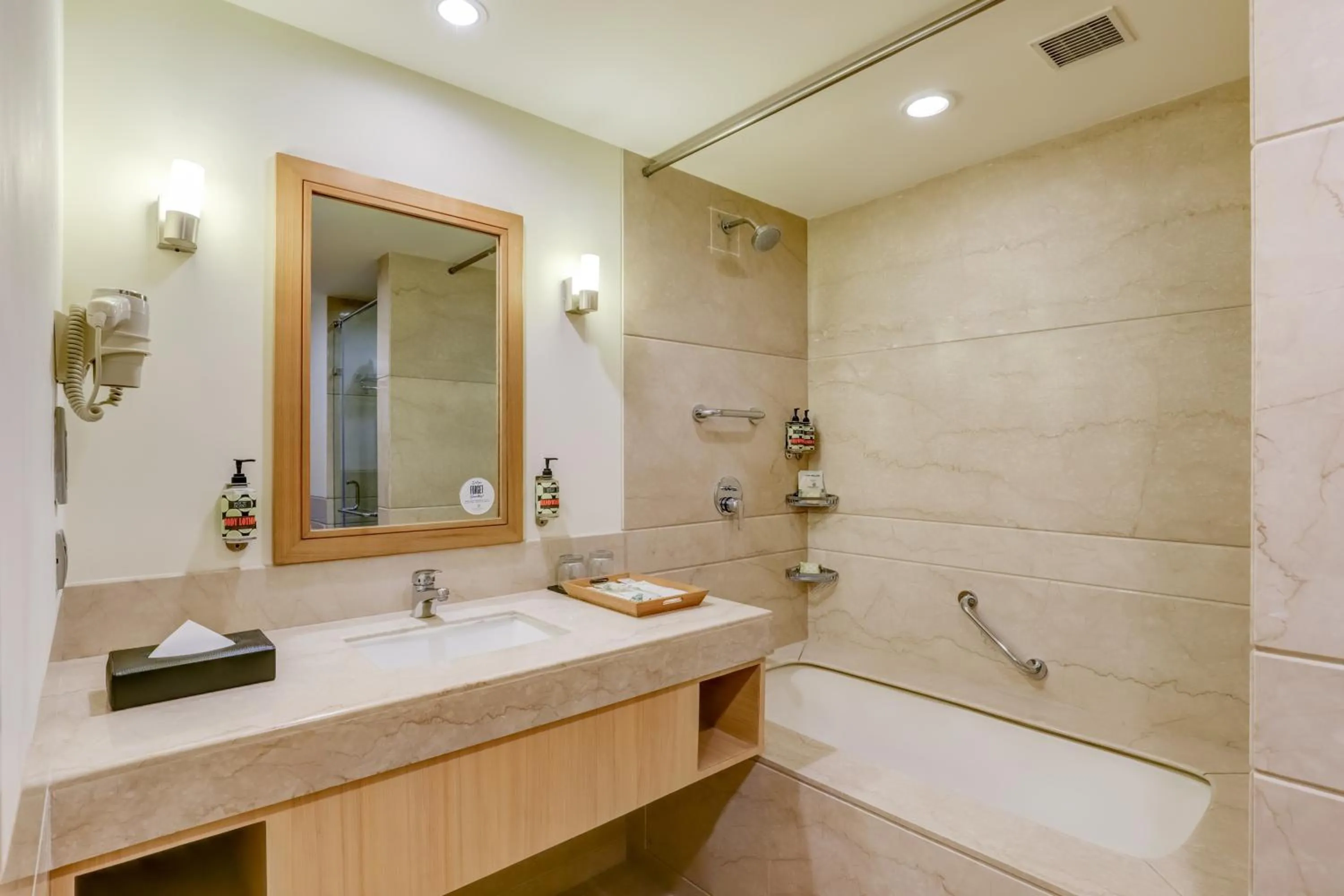 Bath in Lemon Tree Premier, Delhi Airport