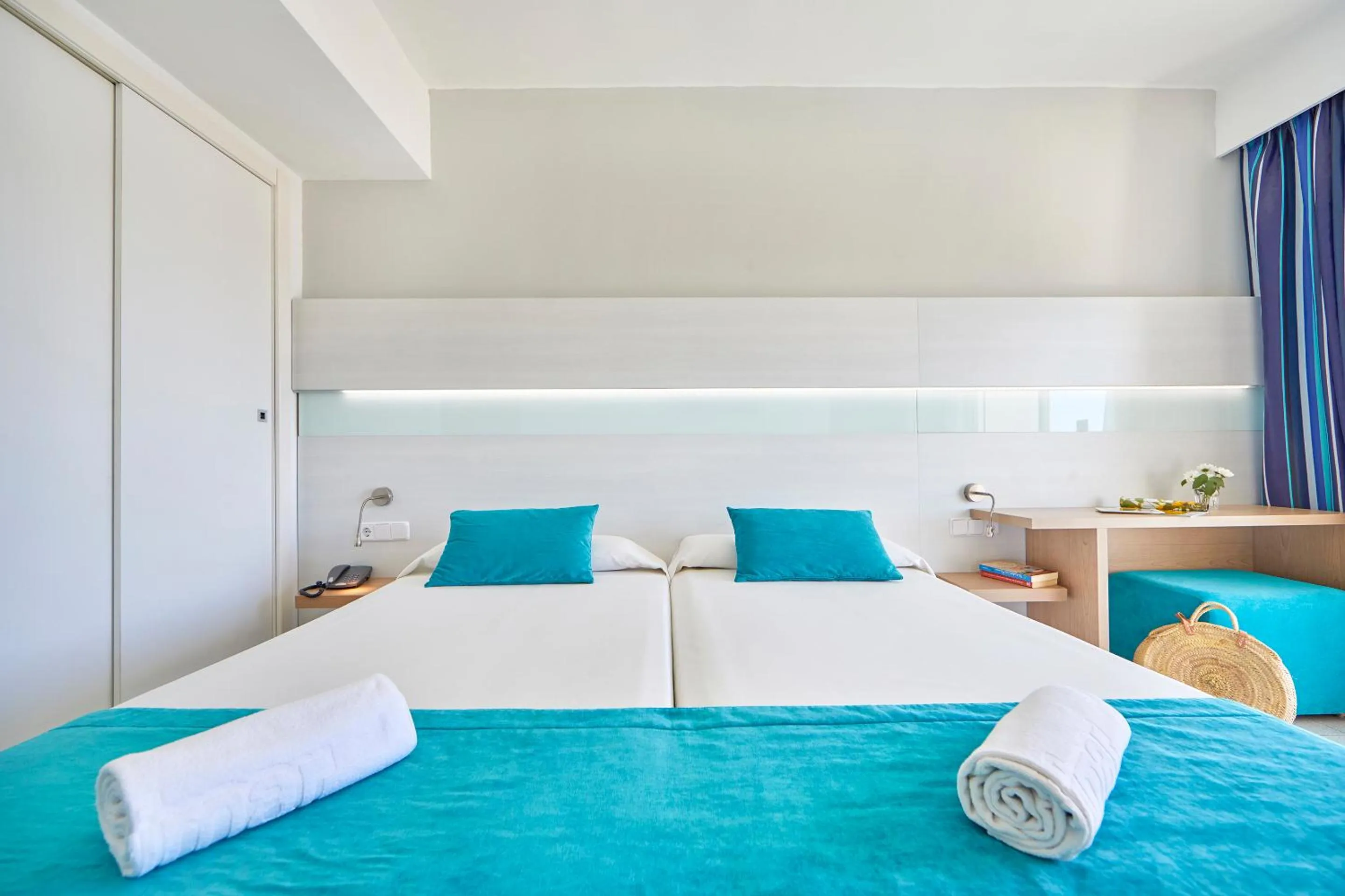 Bed in Gavimar Ariel Chico Hotel and Apartments