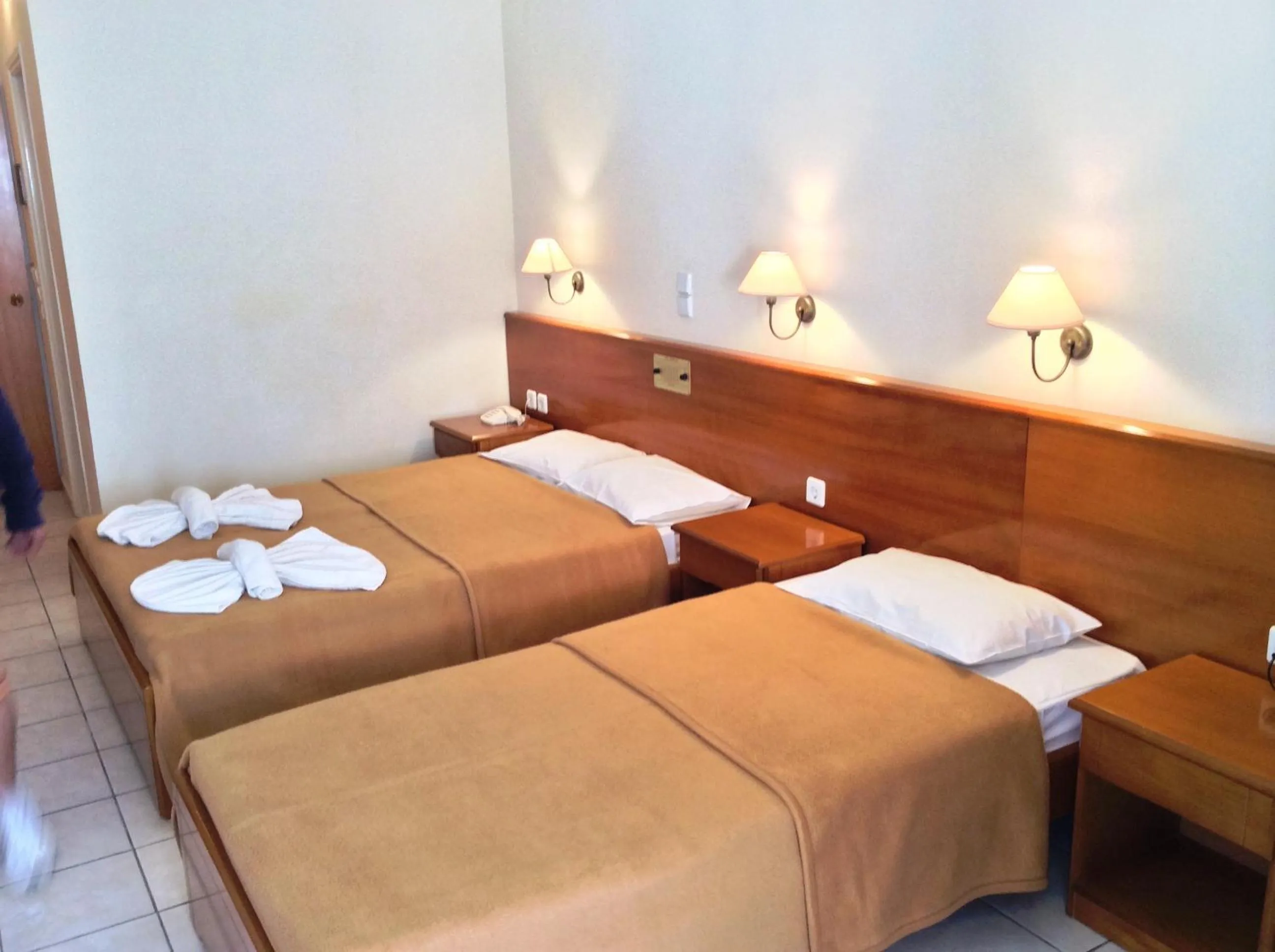 Bed in Andreolas Beach Hotel