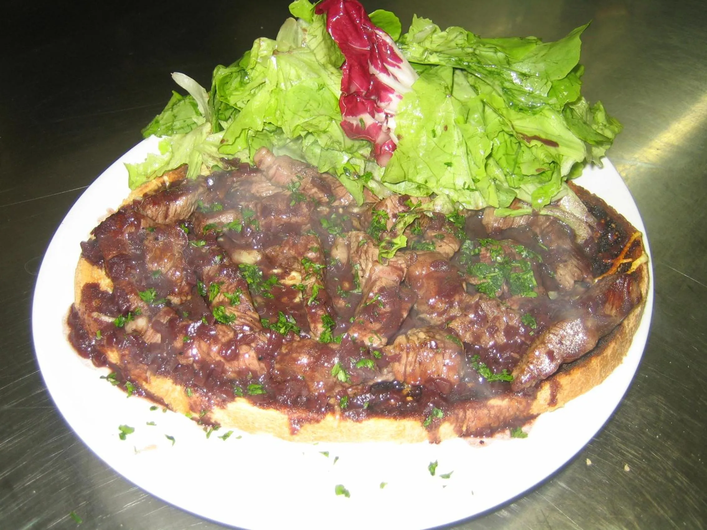 Food close-up in Logis de L'Europe Restaurant Le Cepage