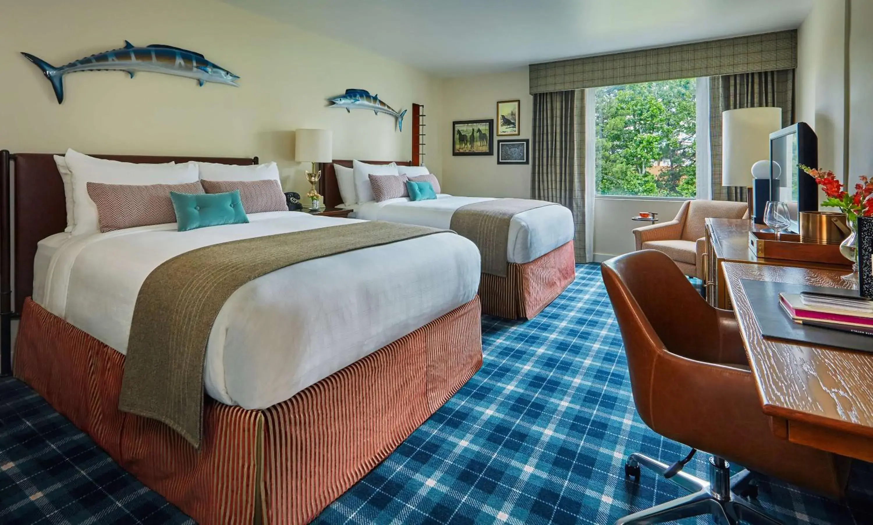 Graduate Queen Room with Two Queen Beds and Mobility Accessible Tub in Graduate by Hilton Charlottesville Graduate Queen Room with Two Queen Beds and Mobility Accessible Tub in Graduate by Hilton Charlottesville