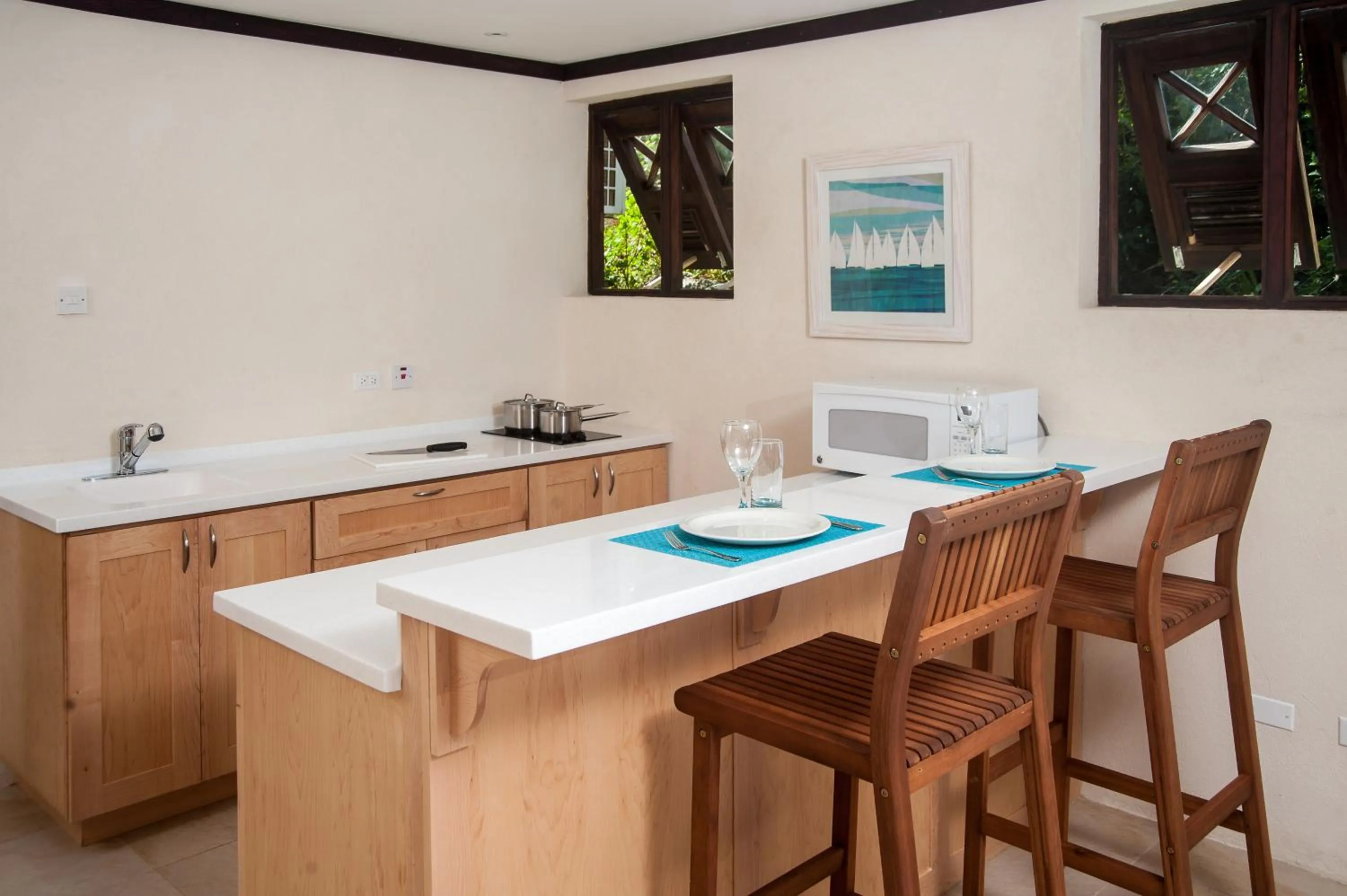 Kitchen or kitchenette in Santosha Barbados