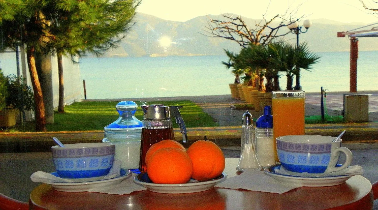 Dining area in Hotel Kiani Akti
