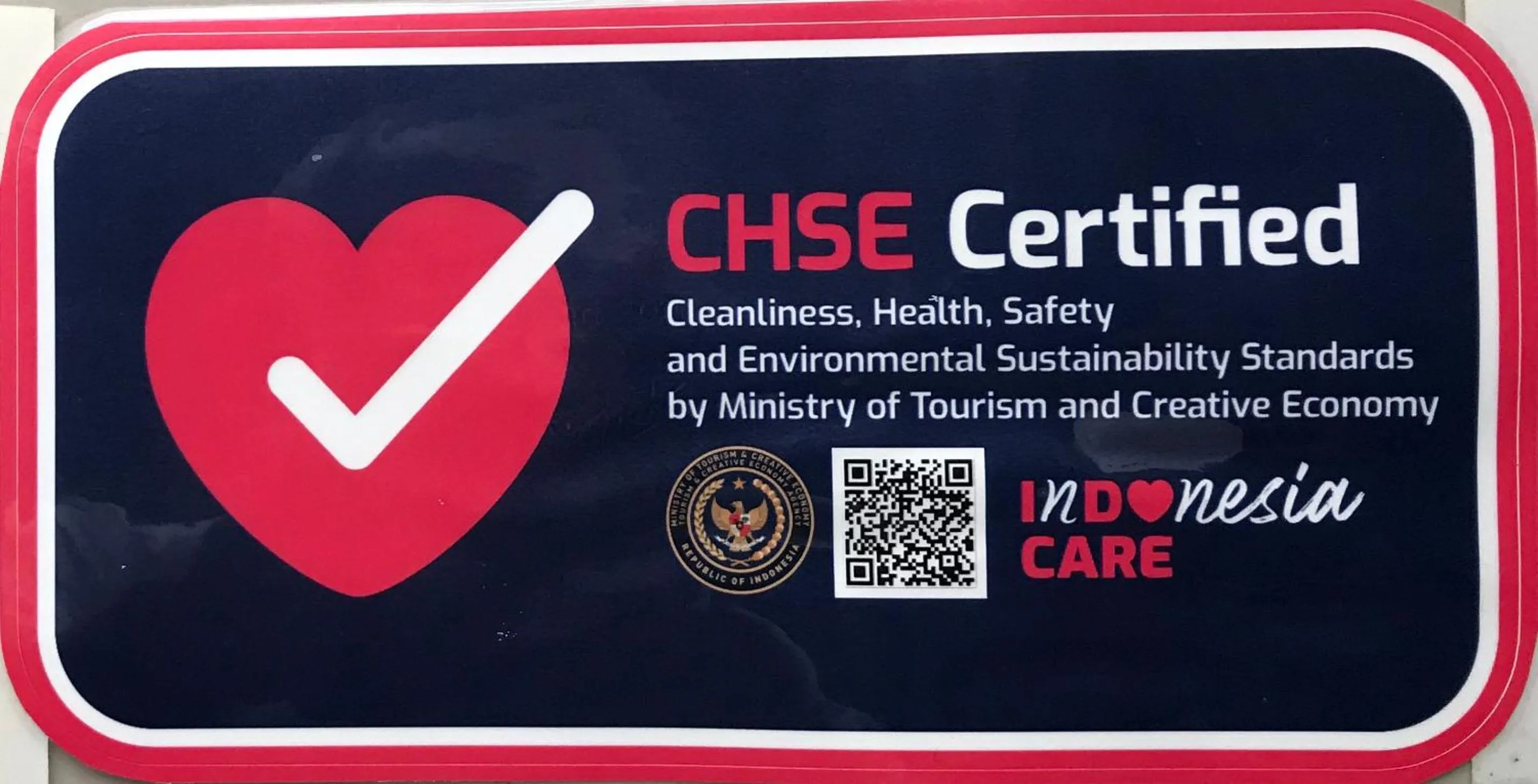 Certificate/Award in Sunhouse Guesthouse