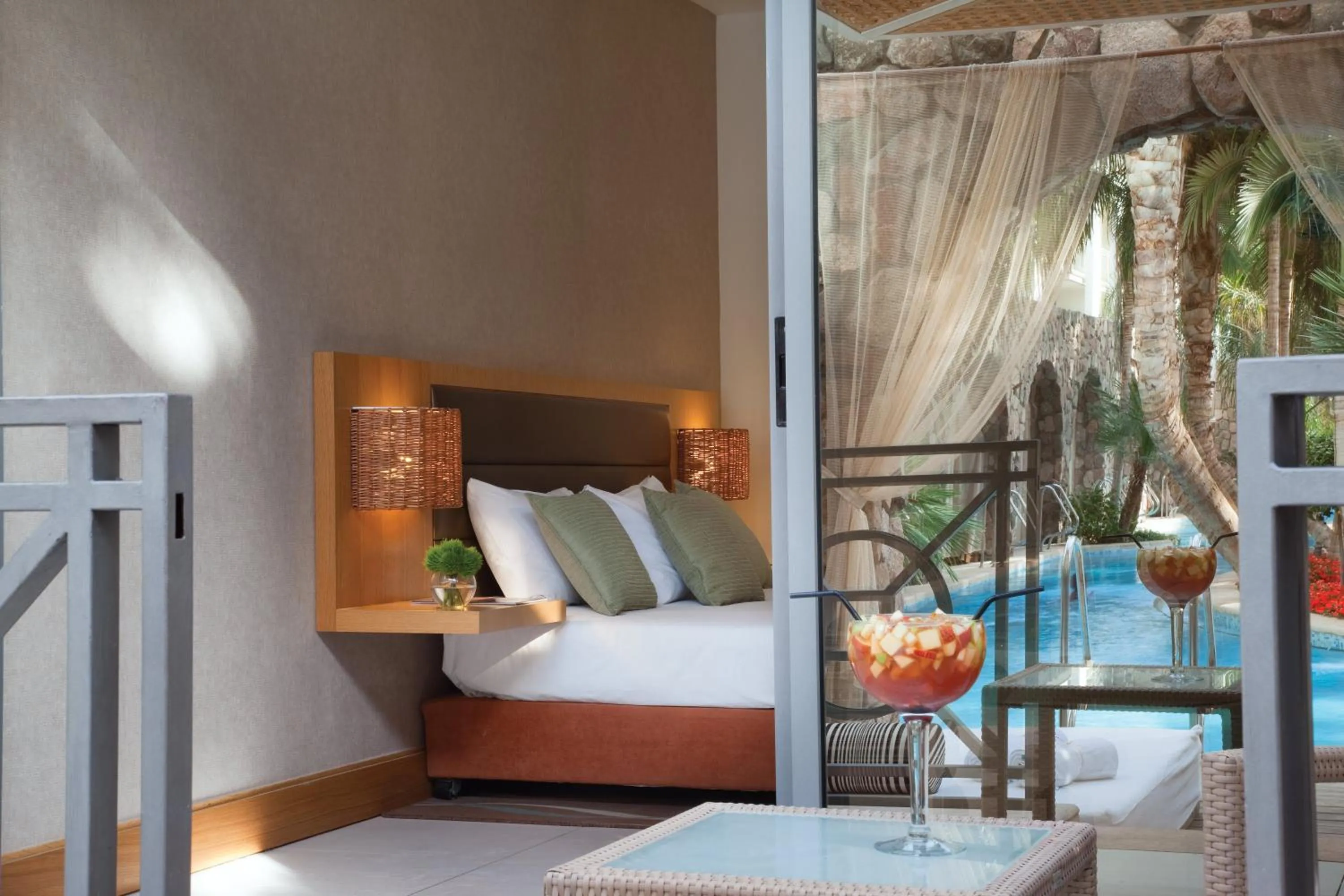 Decorative detail, Bed in Agamim by Isrotel Collection