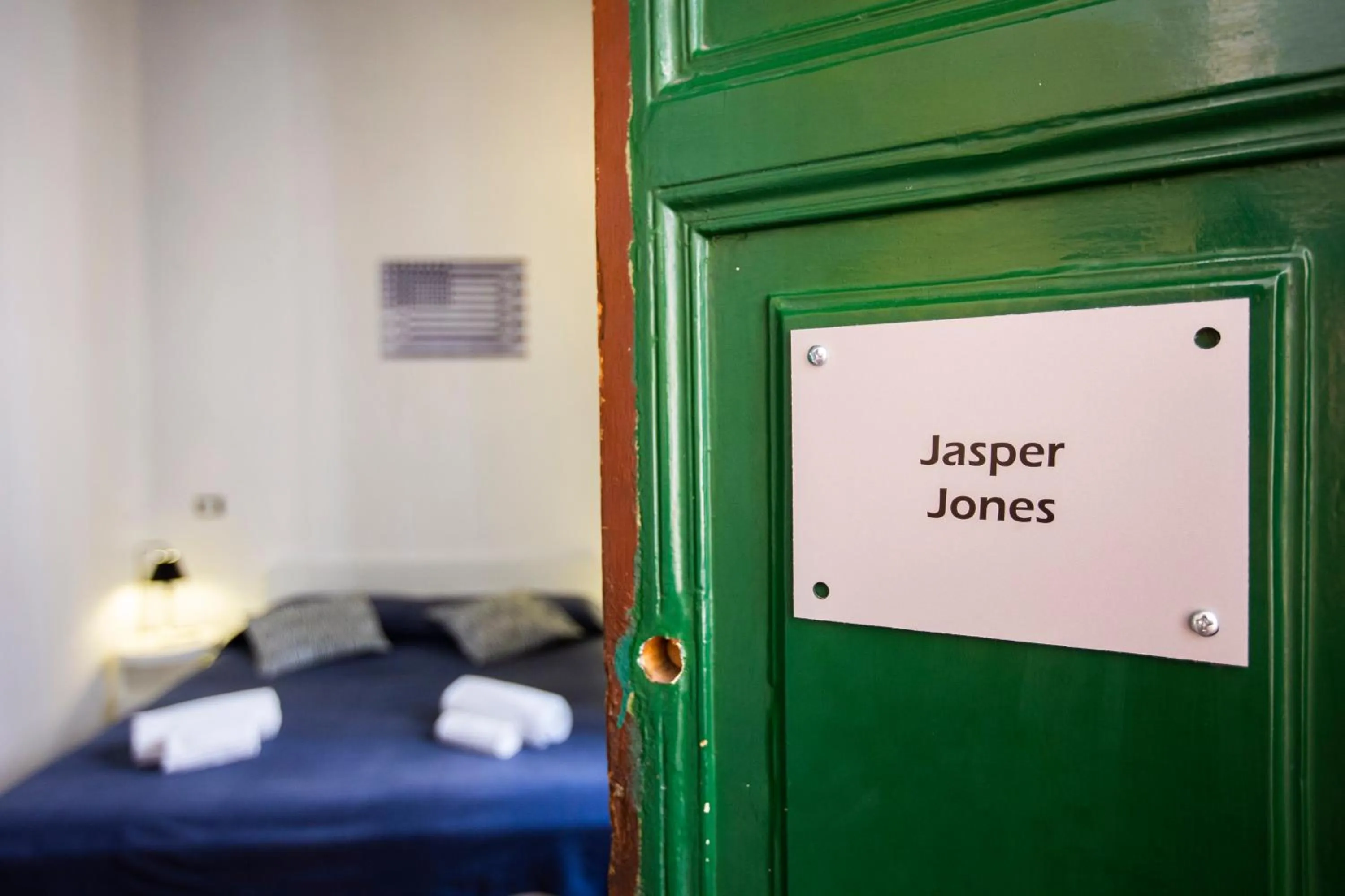 Decorative detail, Bed in POP Art B&B