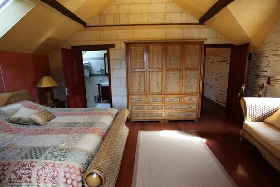 Decorative detail, Bed in Château de Belle Poule