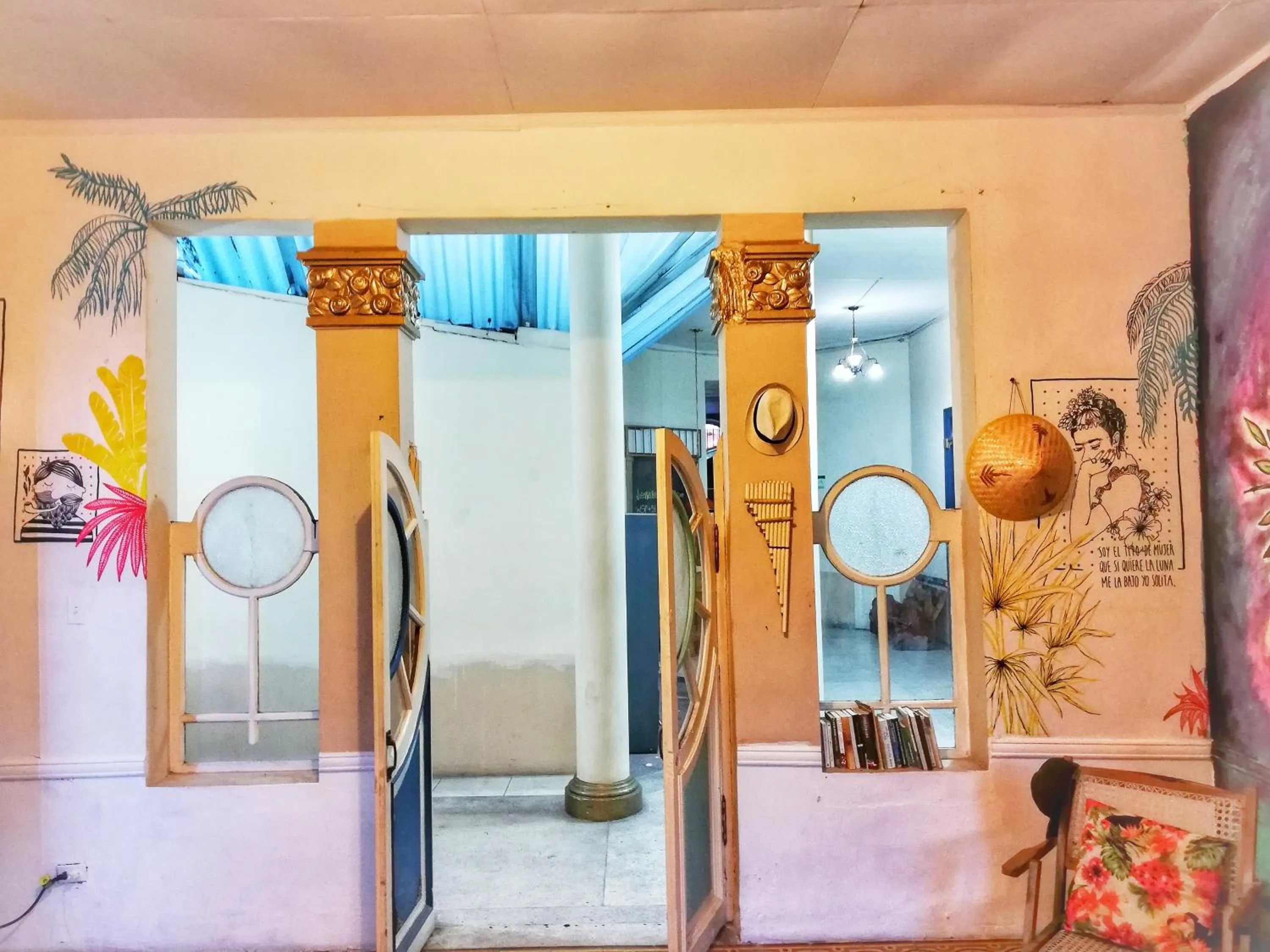 Communal lounge/ TV room in JEP Hostel