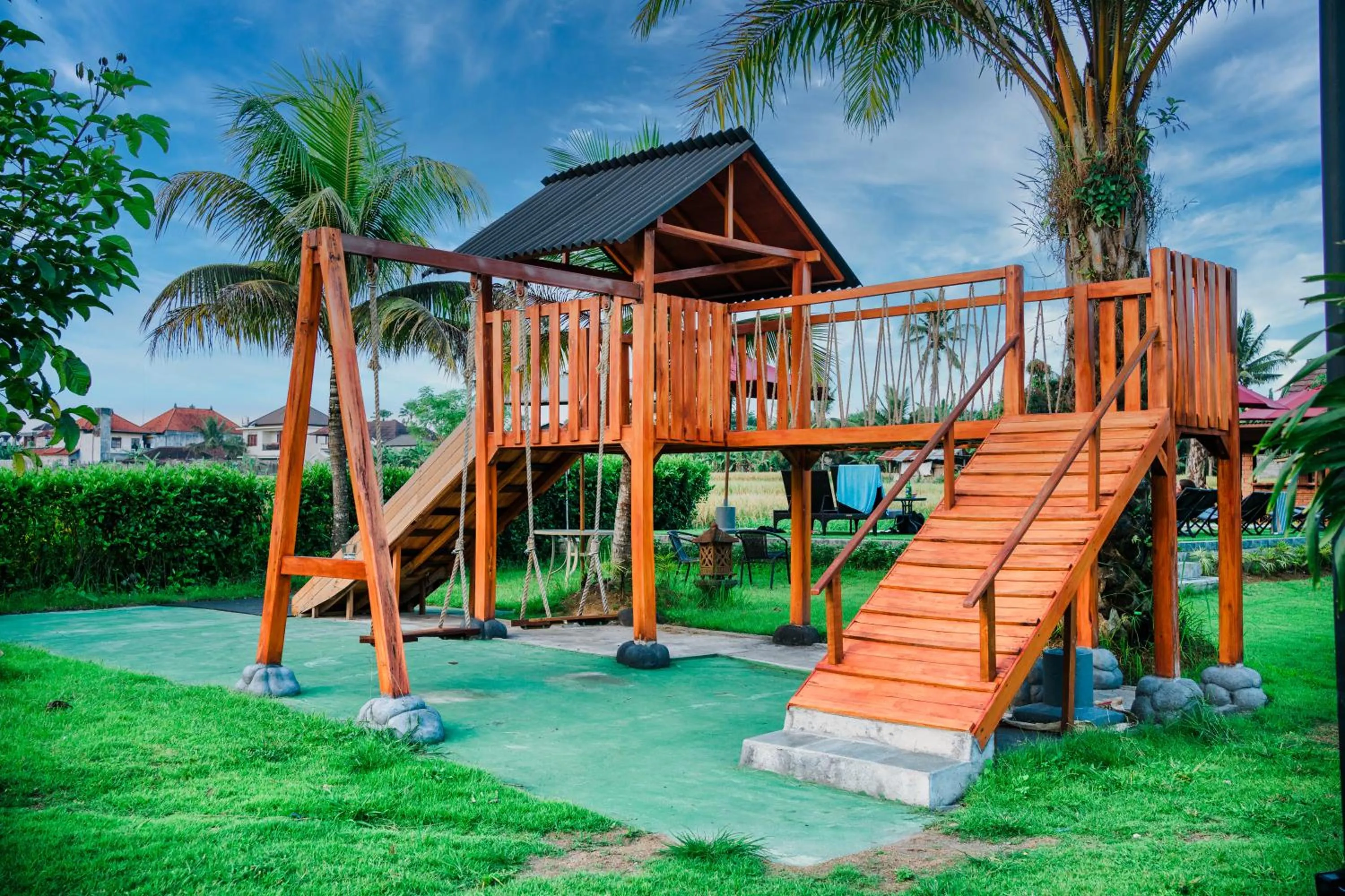 Children play ground in Adil Villa & Resort
