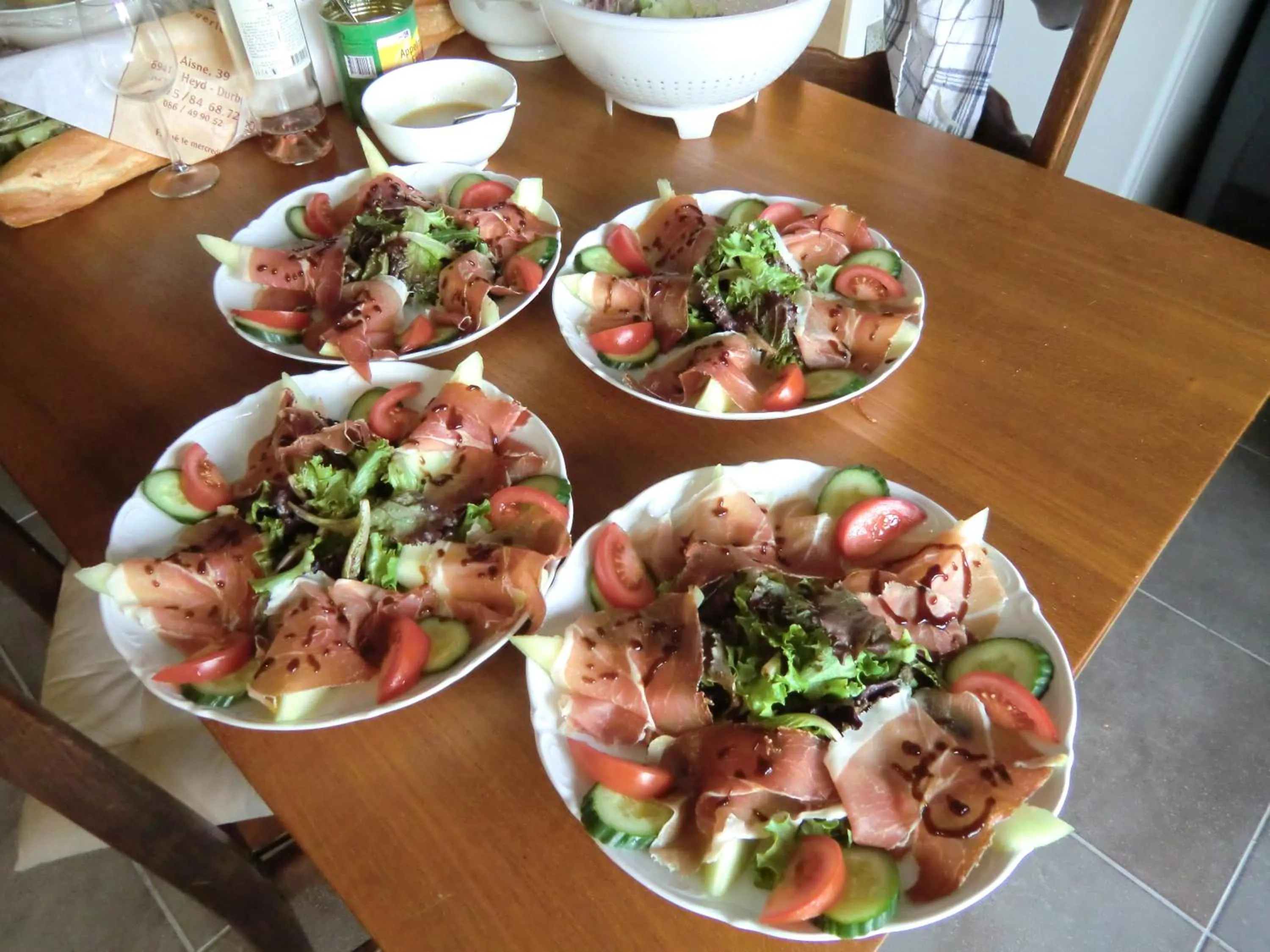 Dinner in B&B Au Coeur de Villers